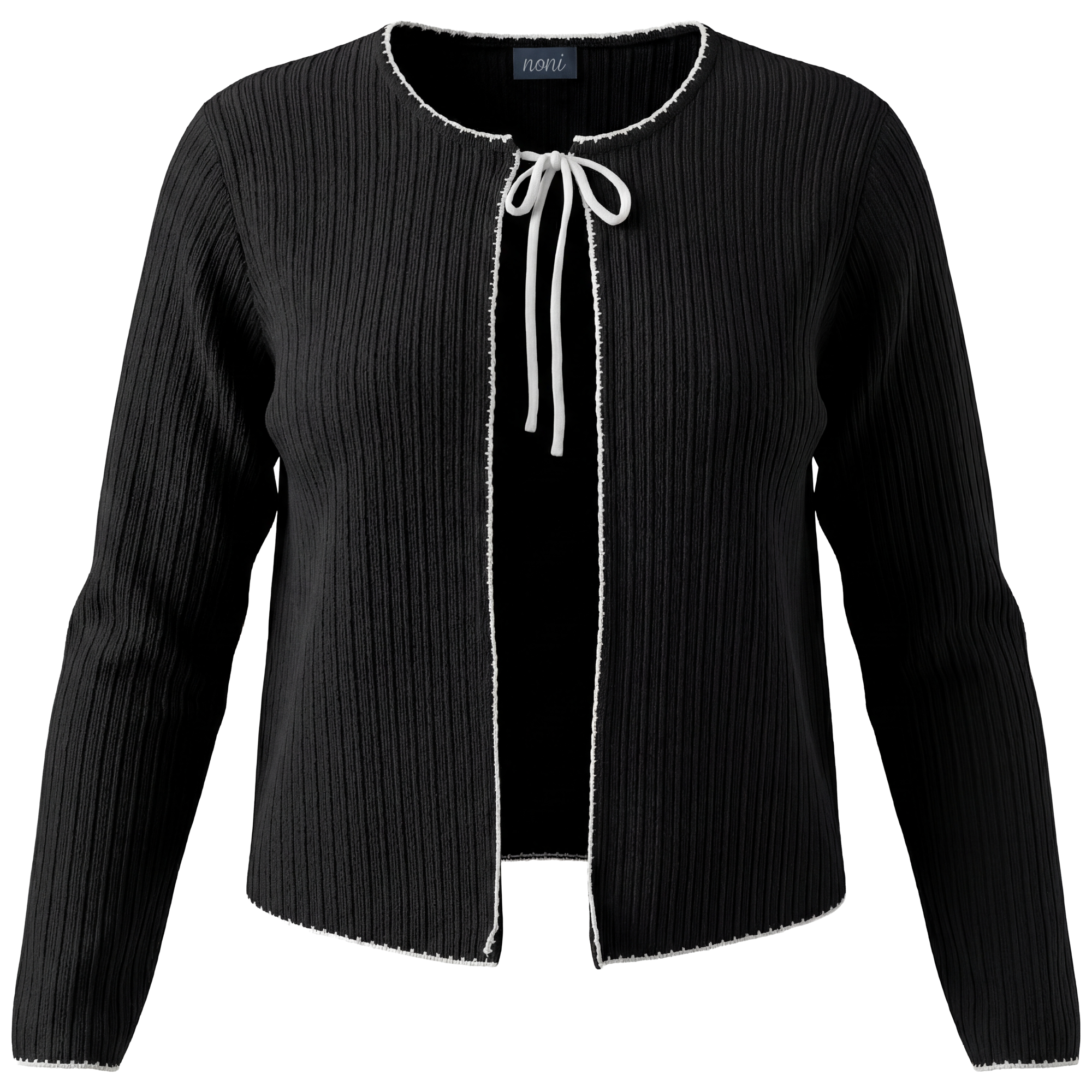 Pointel Cardigan and Shell in Black by Noni