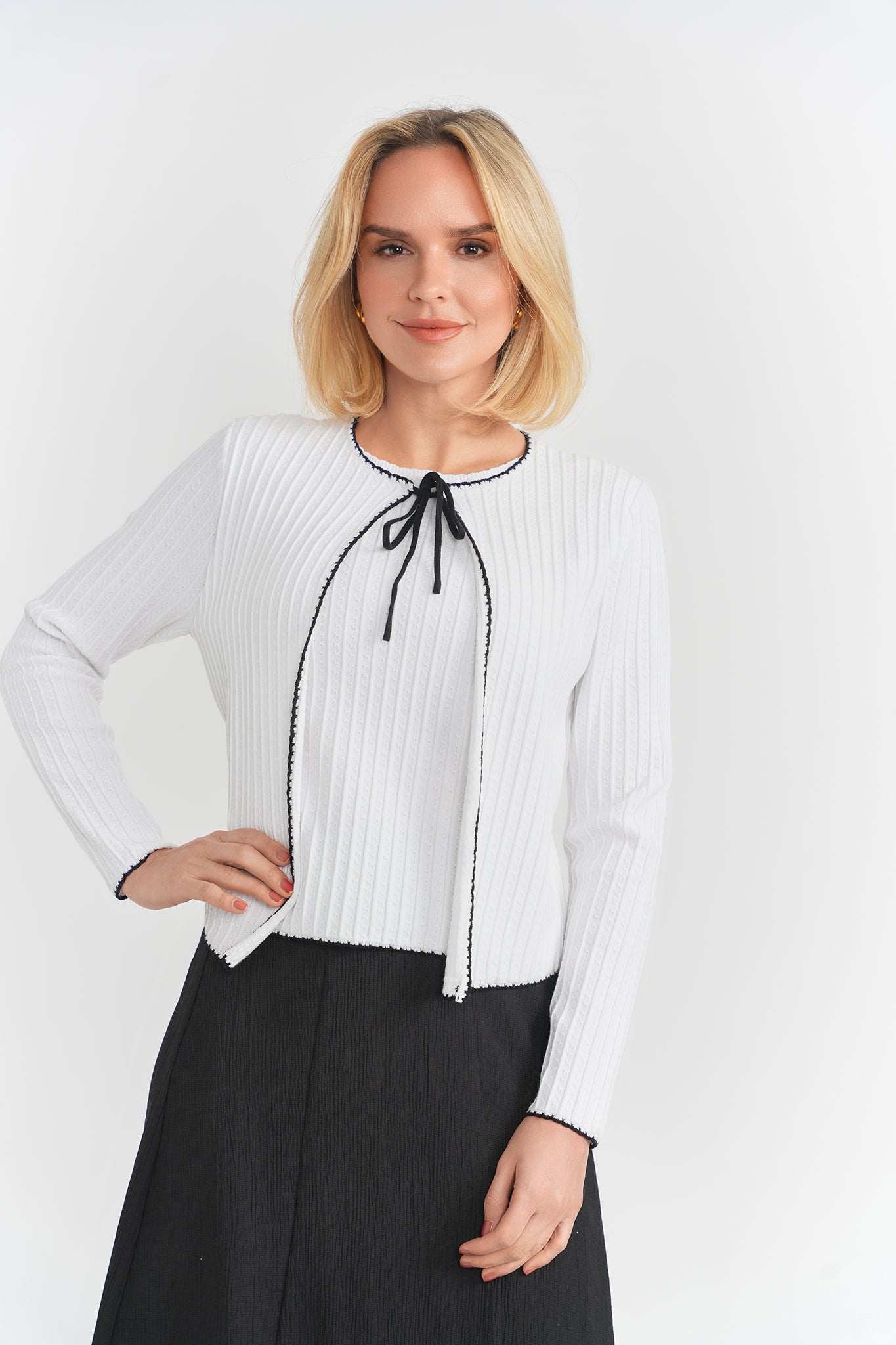 Pointel Cardigan and Shell in by Noni