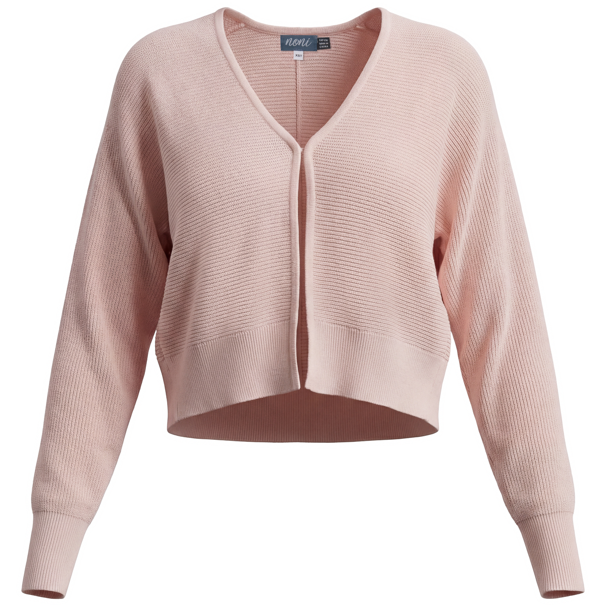 Paralel Lined Knit Cardigan in Soft Pink by Noni