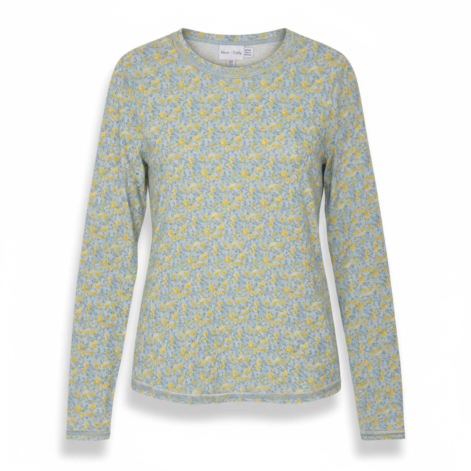 Floral Printed Tshirts in Blue Yellow by Noni Daily
