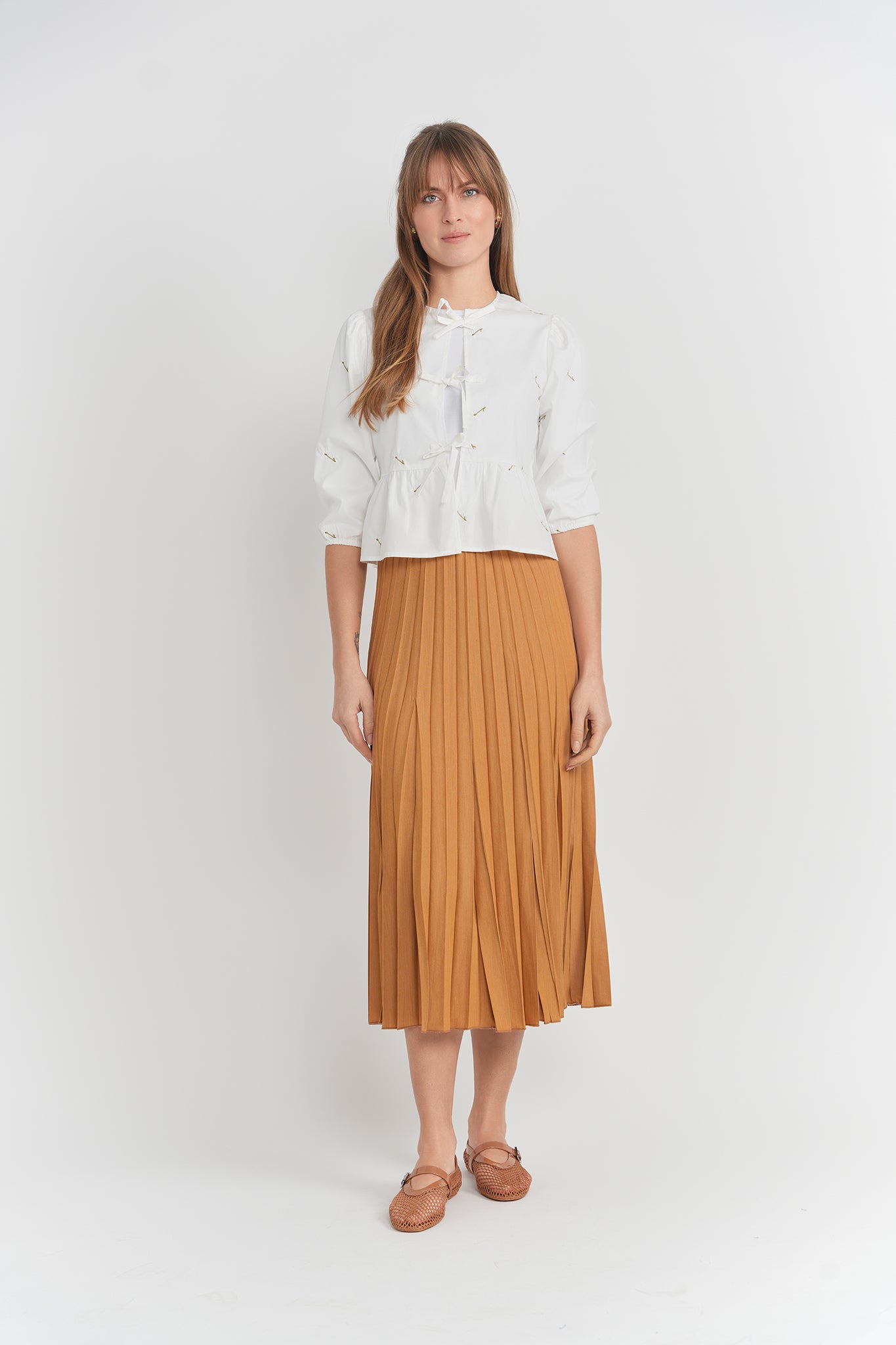 Embroidered Cotton Blouse in by Noni