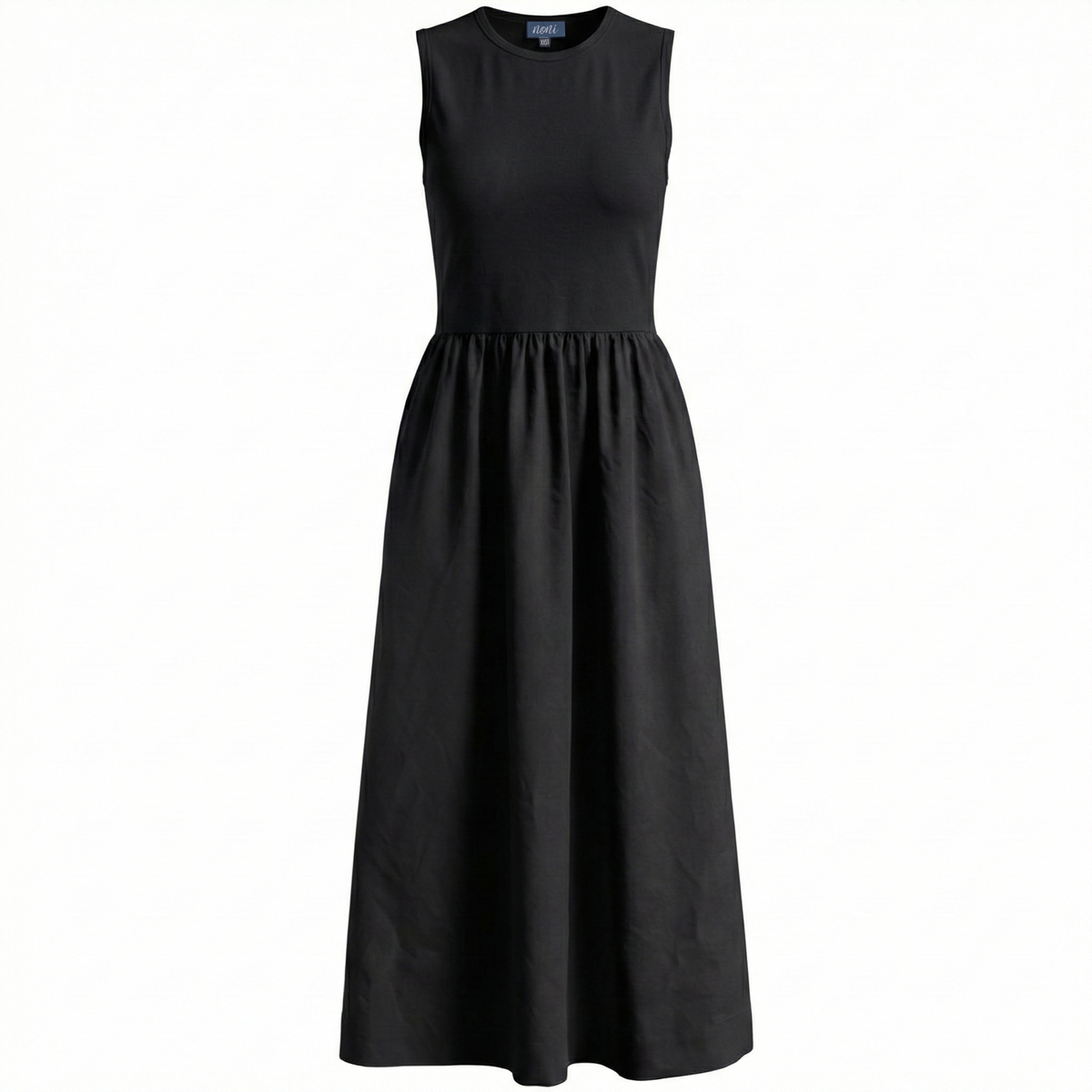 Woven Midi Jumper in Black by Noni