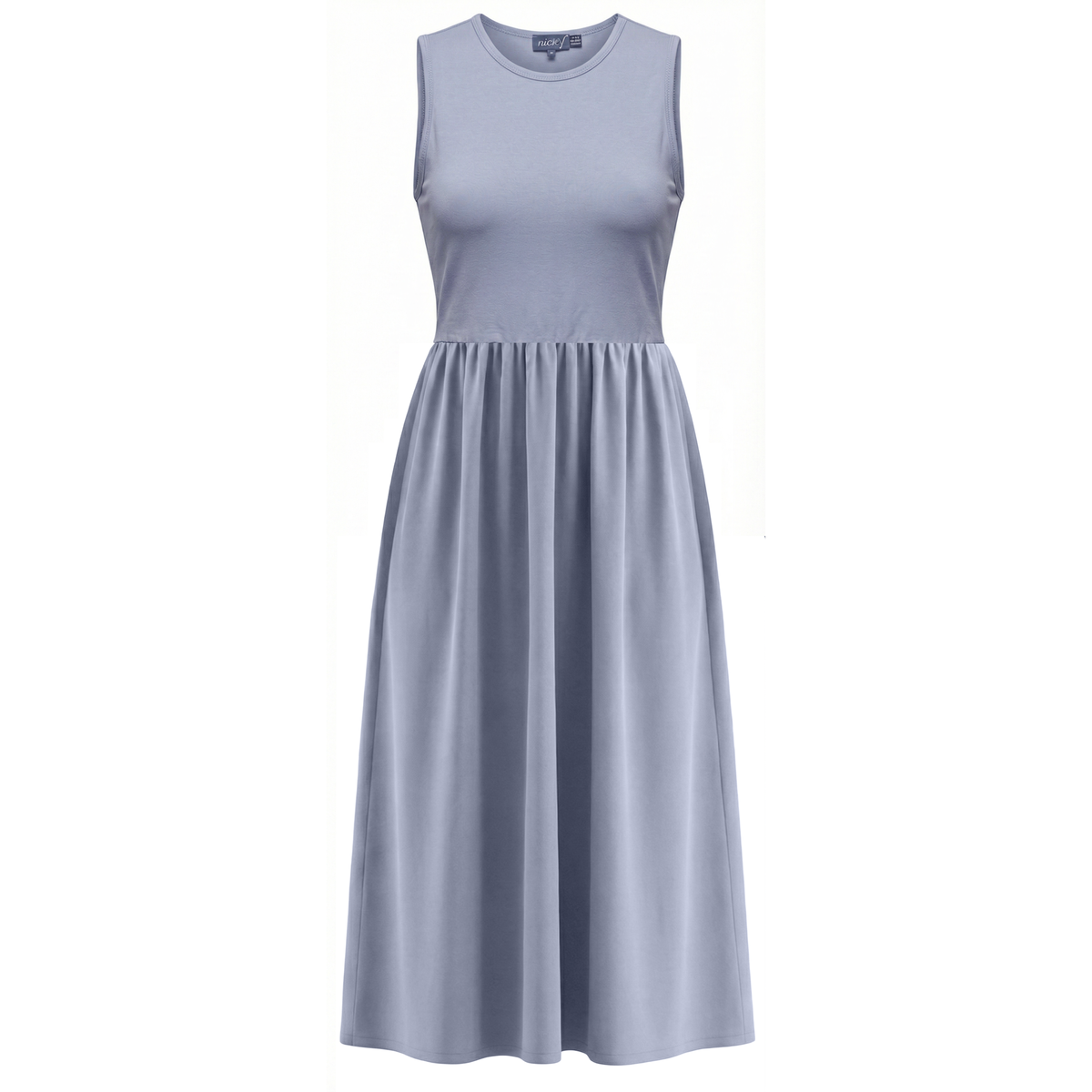 Woven Midi Jumper in Dusty Blue by Noni