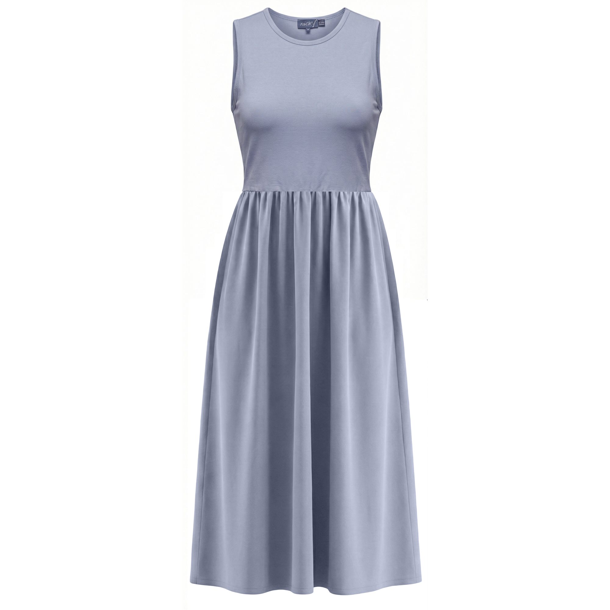 Woven Midi Jumper in Dusty Blue by Noni