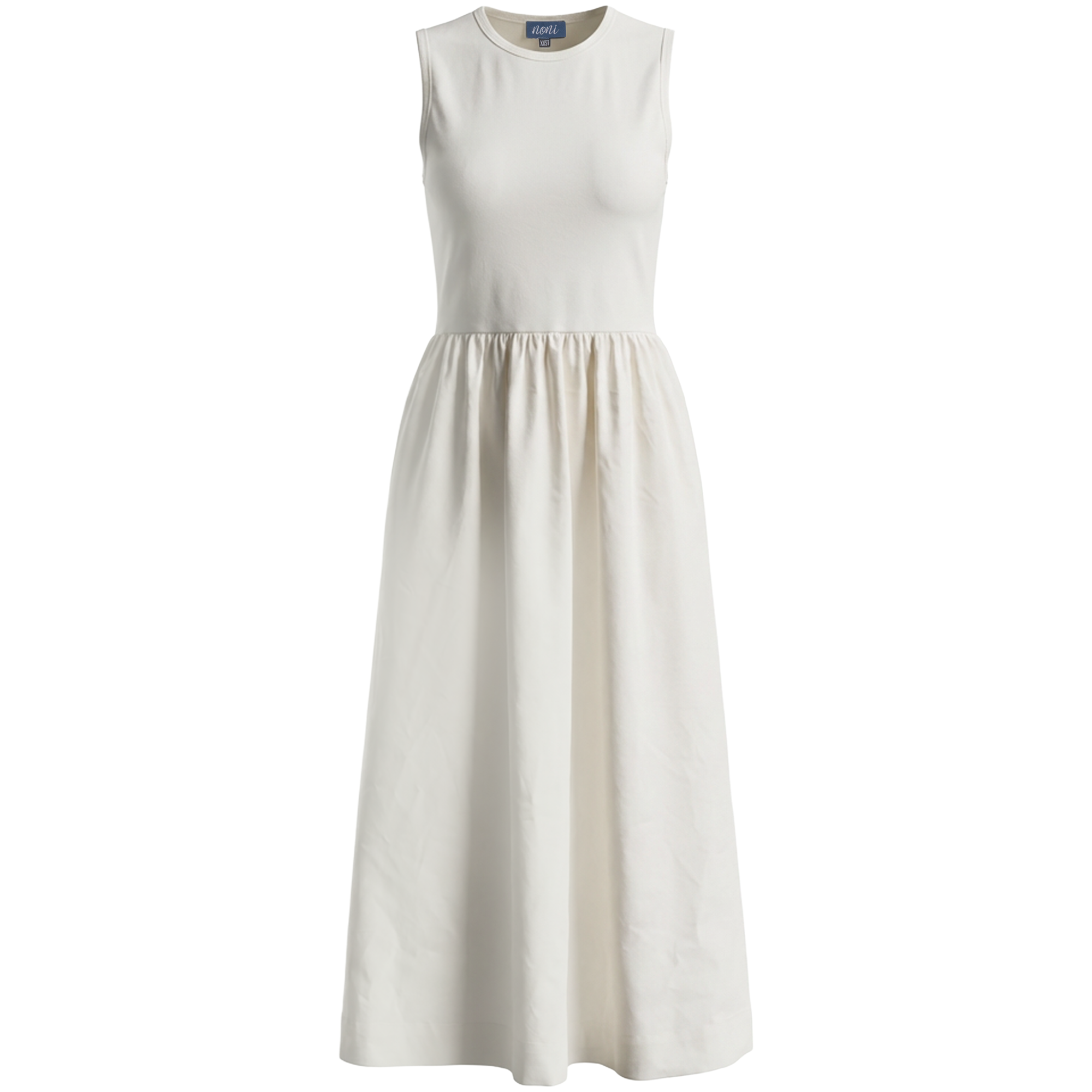 Woven Midi Jumper in Ivory by Noni