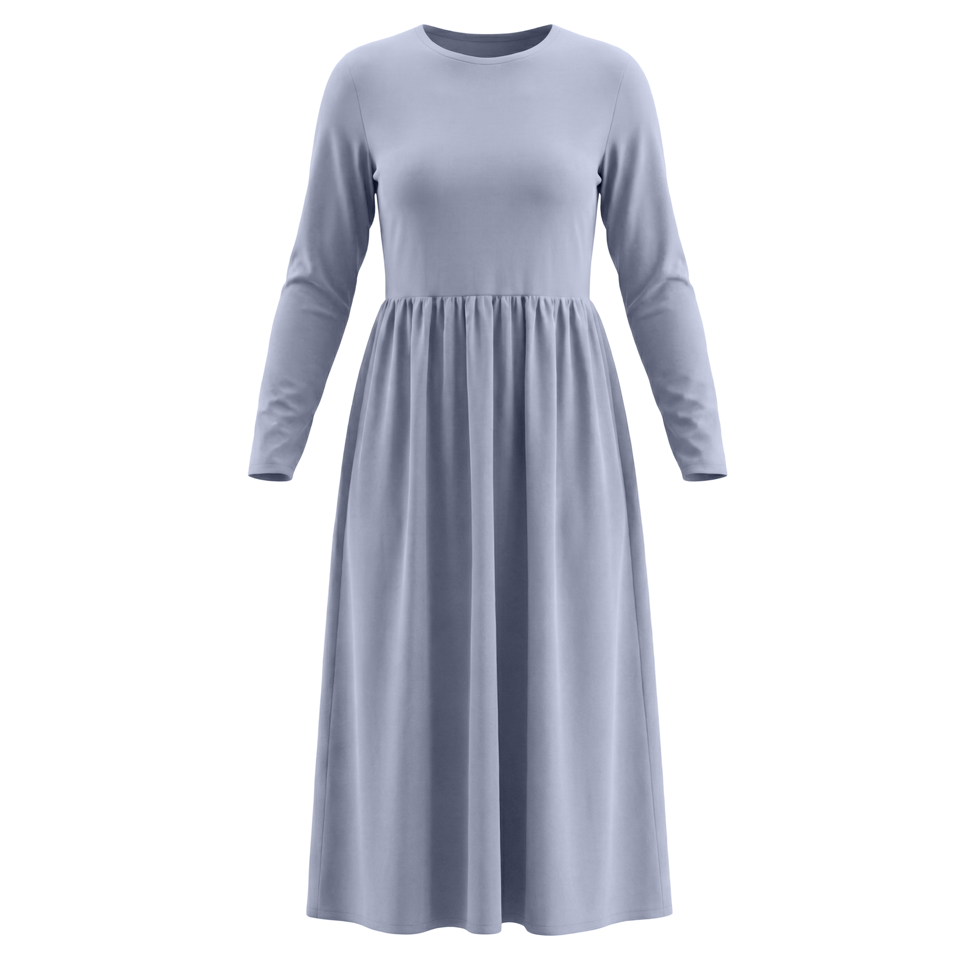 Woven Midi Dress in Dusty Blue by Noni