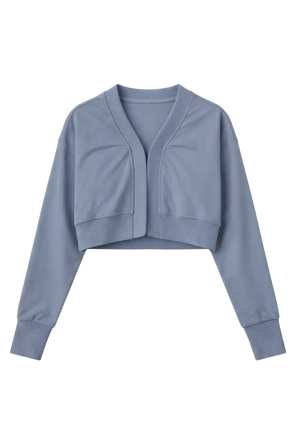 Rib Knit Cardigan in Dusty Blue by Noni