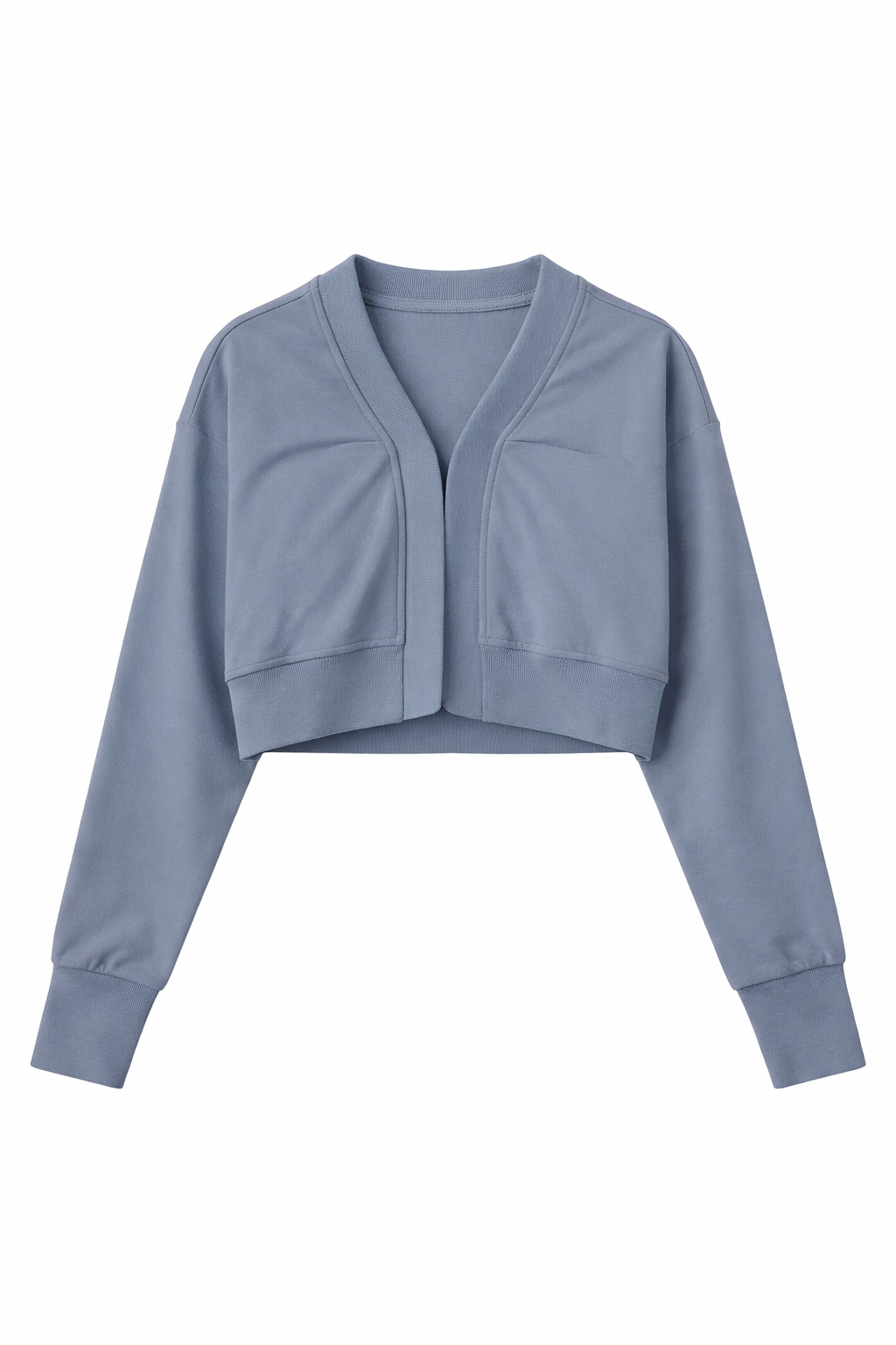 Rib Knit Cardigan in Dusty Blue by Noni