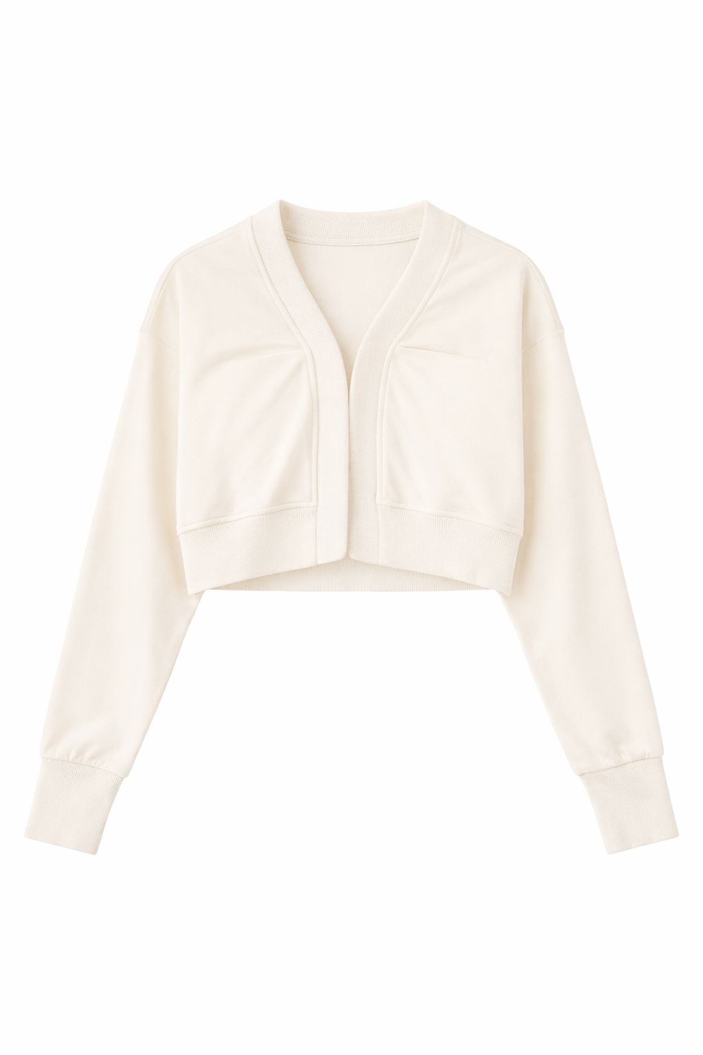 Rib Knit Cardigan in Ivory by Noni