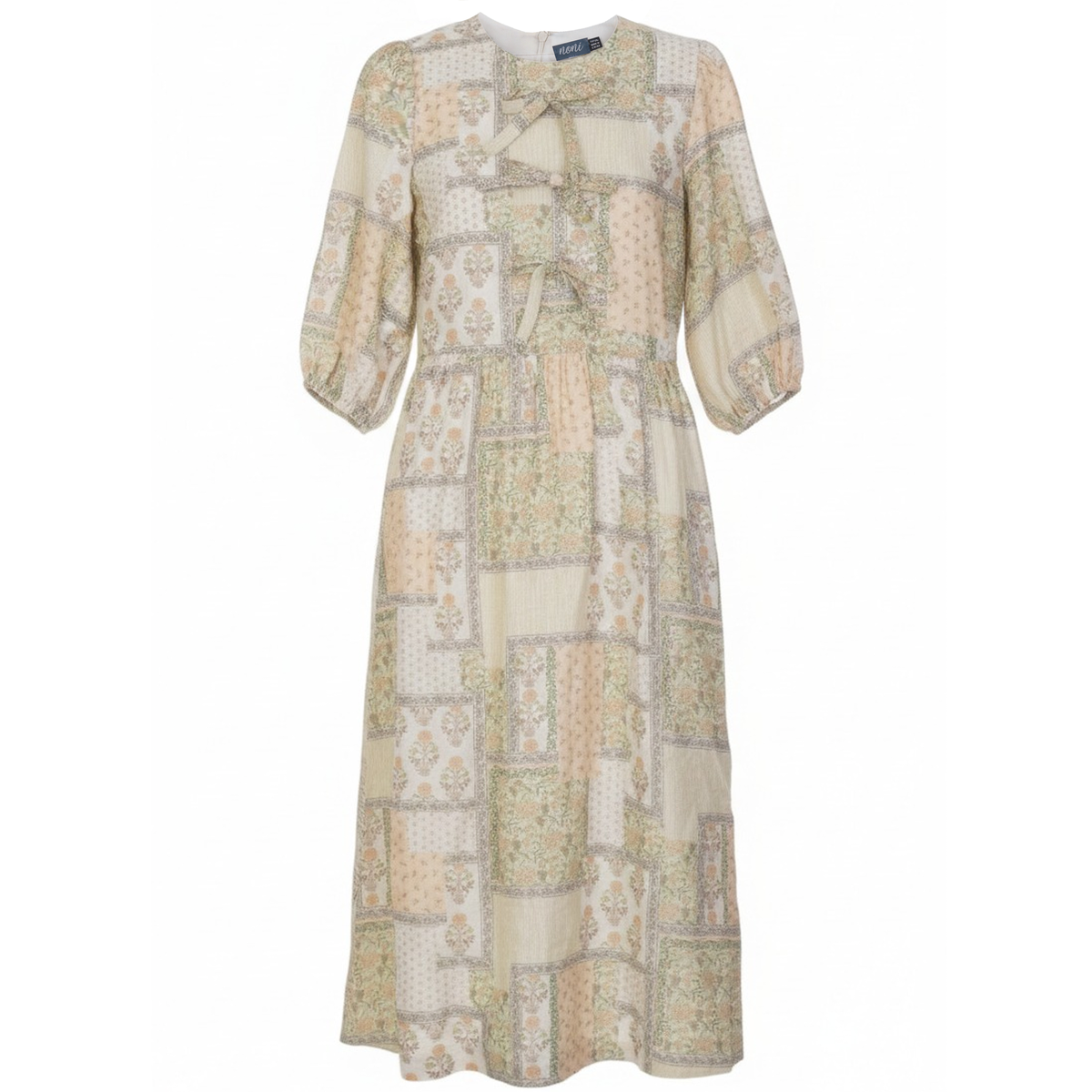 Floral Print Woven Dress in Beige by Noni