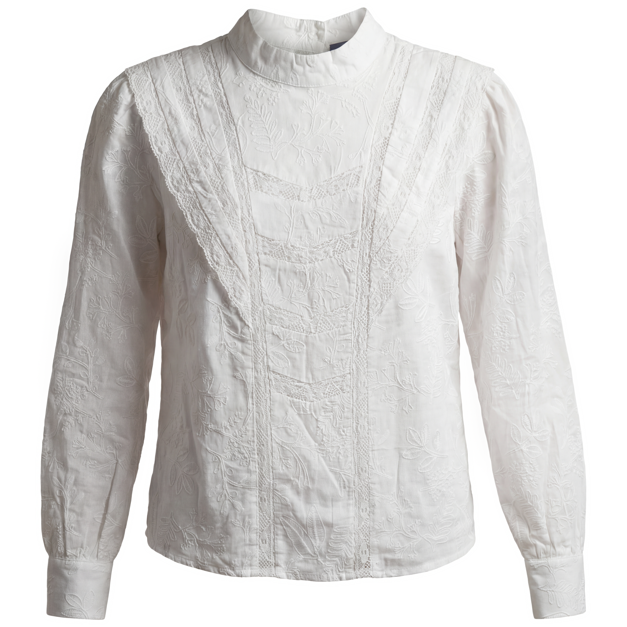 Embroidered Cotton Blouse in White by Noni