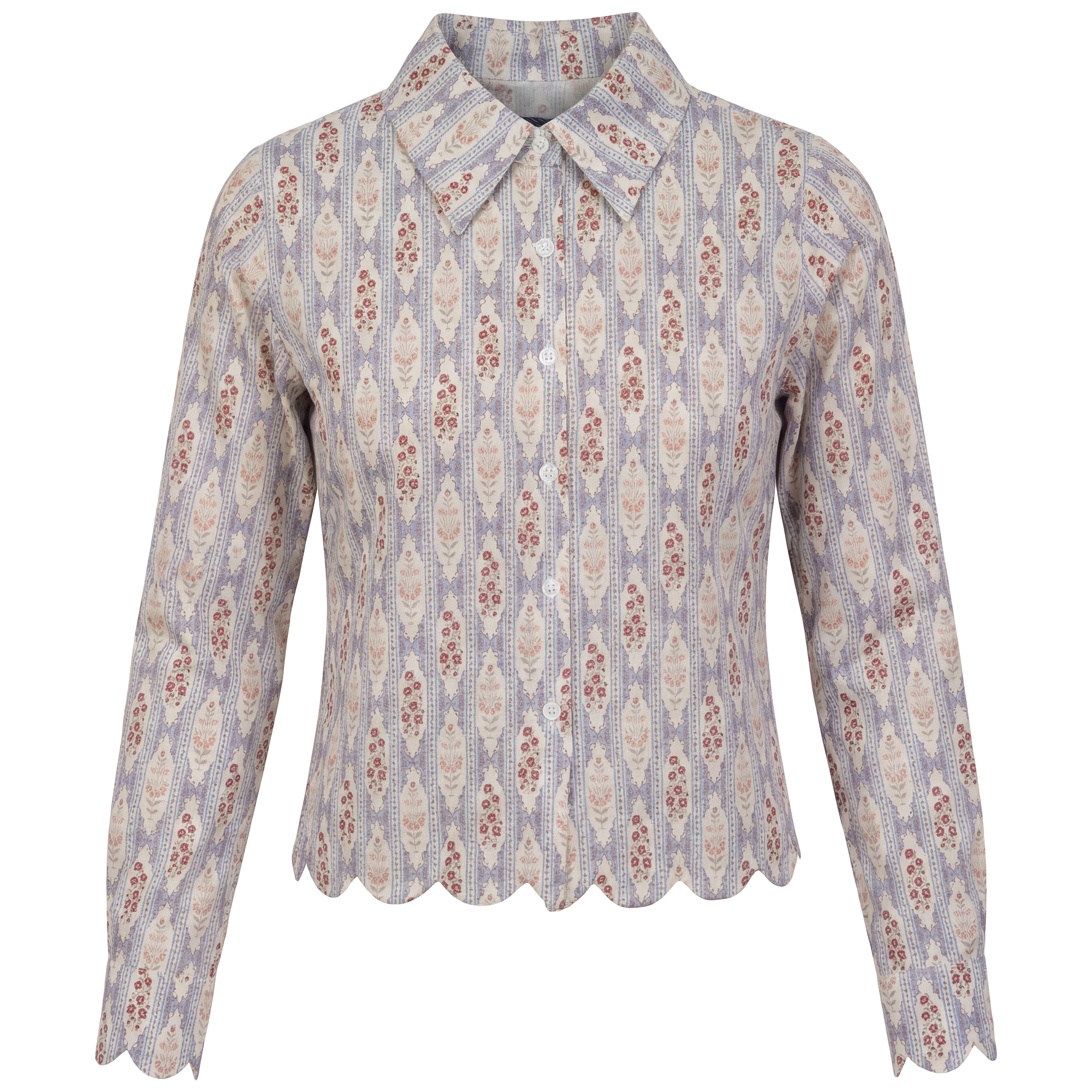 Striped Printed Blouse in Blue by Noni