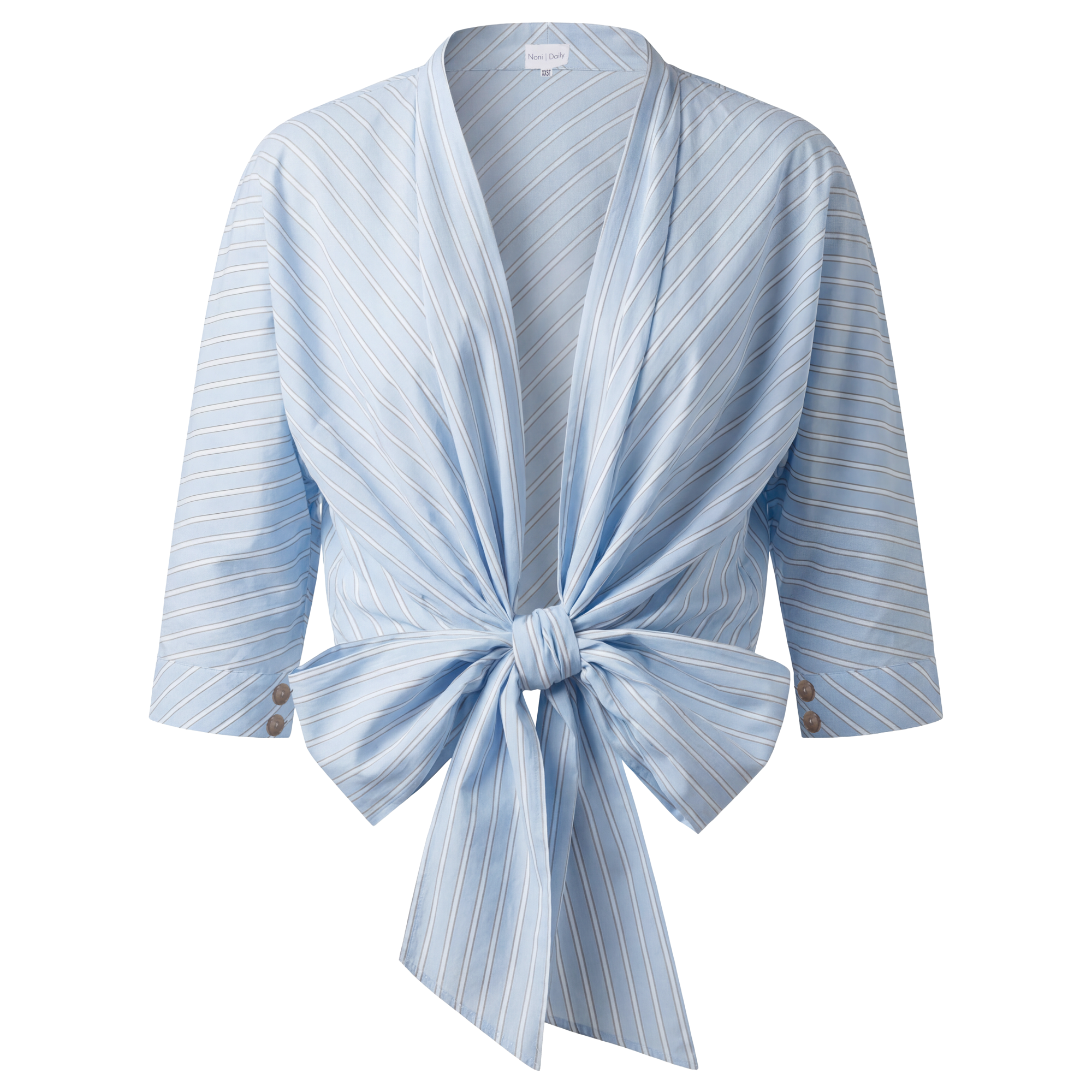 Woven Wrap Blouse in Blue by Noni Daily