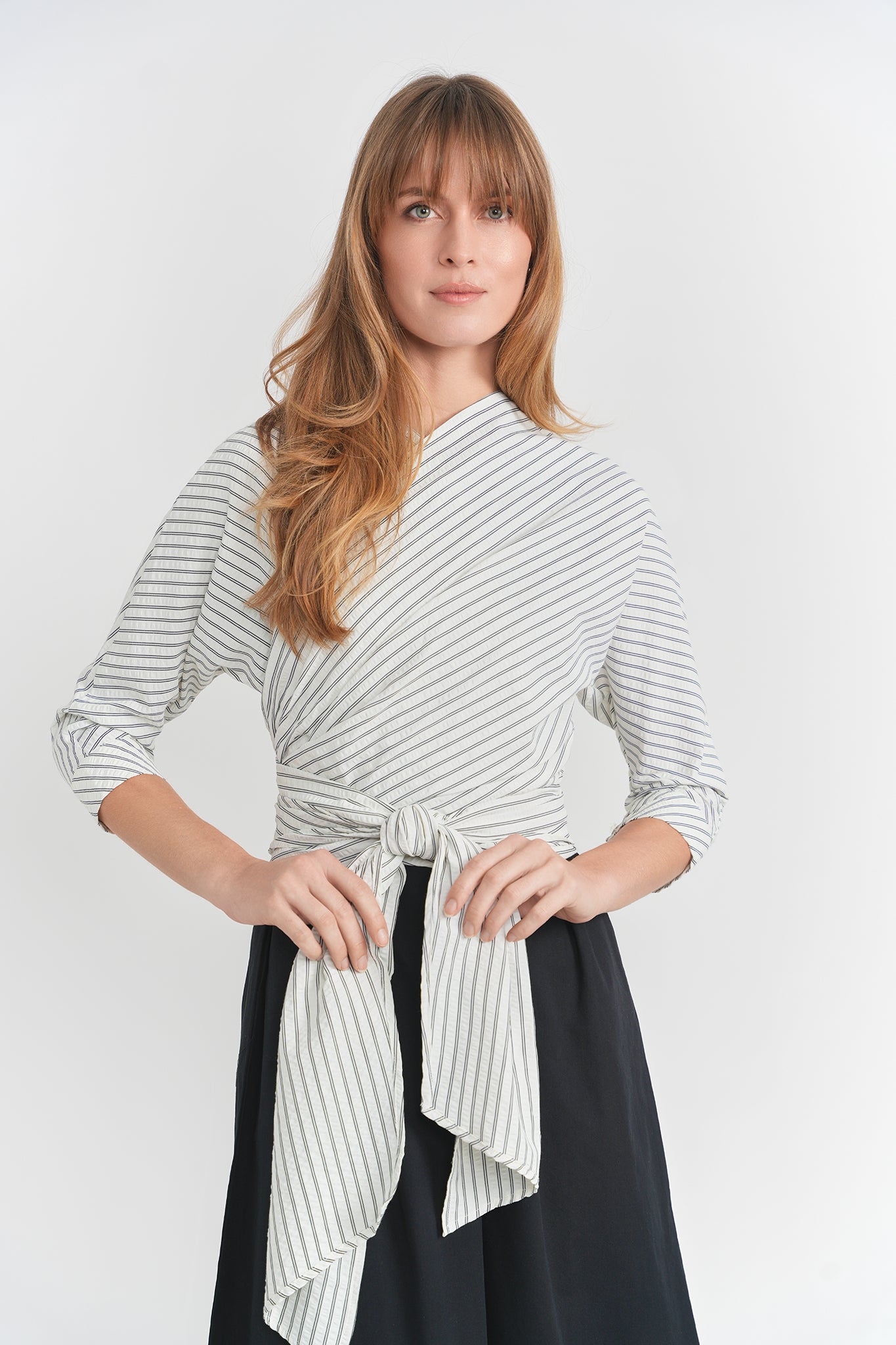 Woven Wrap Blouse in by Noni Daily