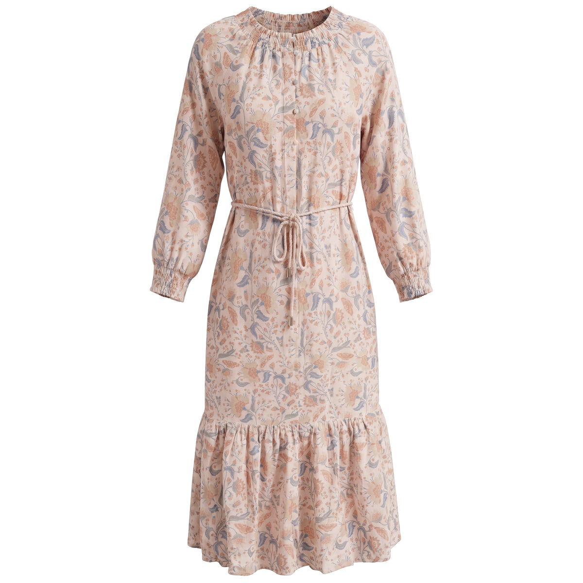 Floral Tiered Dress in Pink by Noni