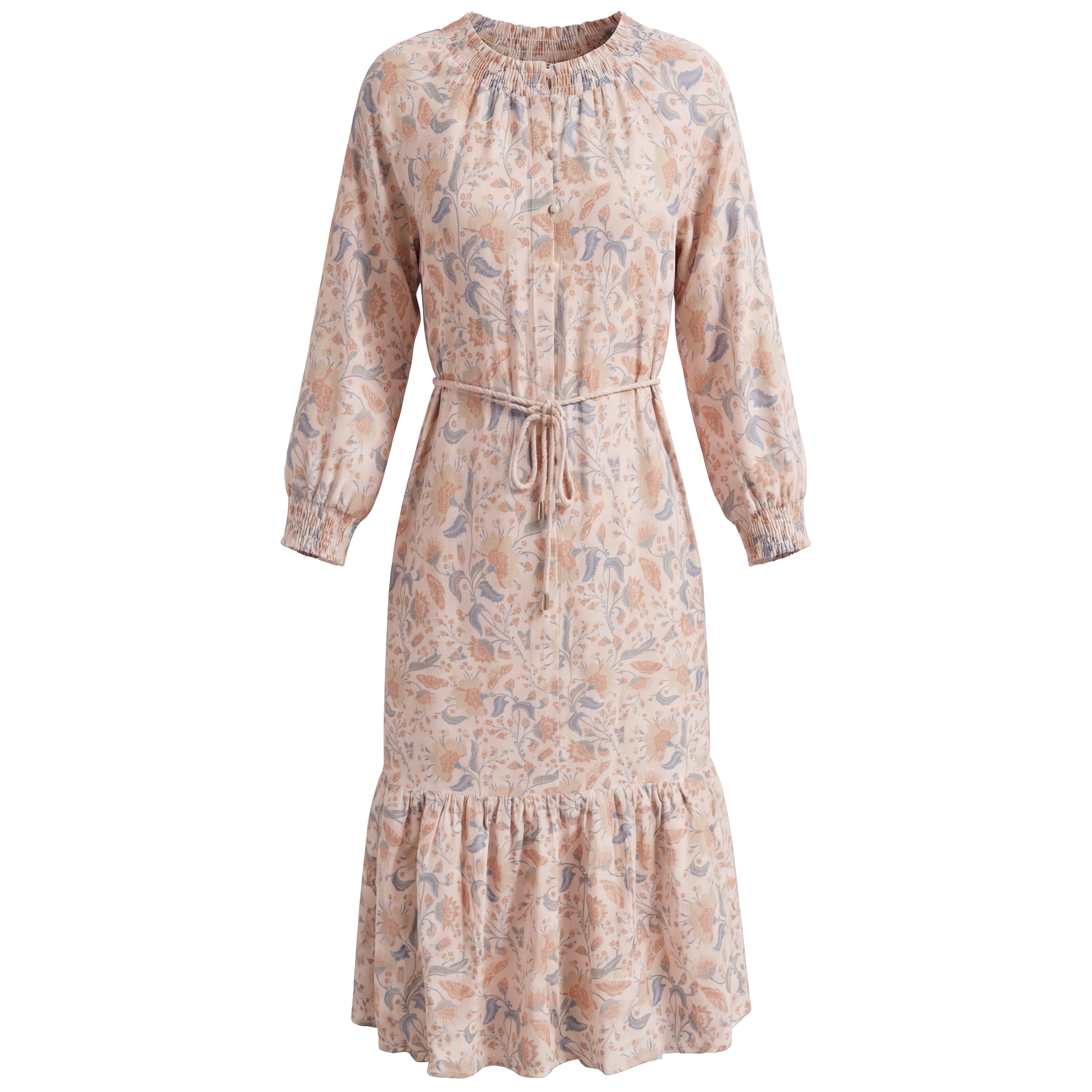 Floral Tiered Dress in Pink by Noni