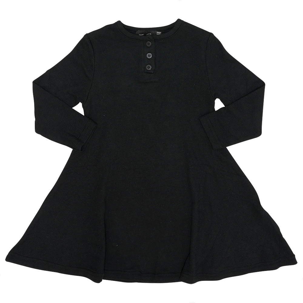 Basic Rib Dress in Black by Peek a boo