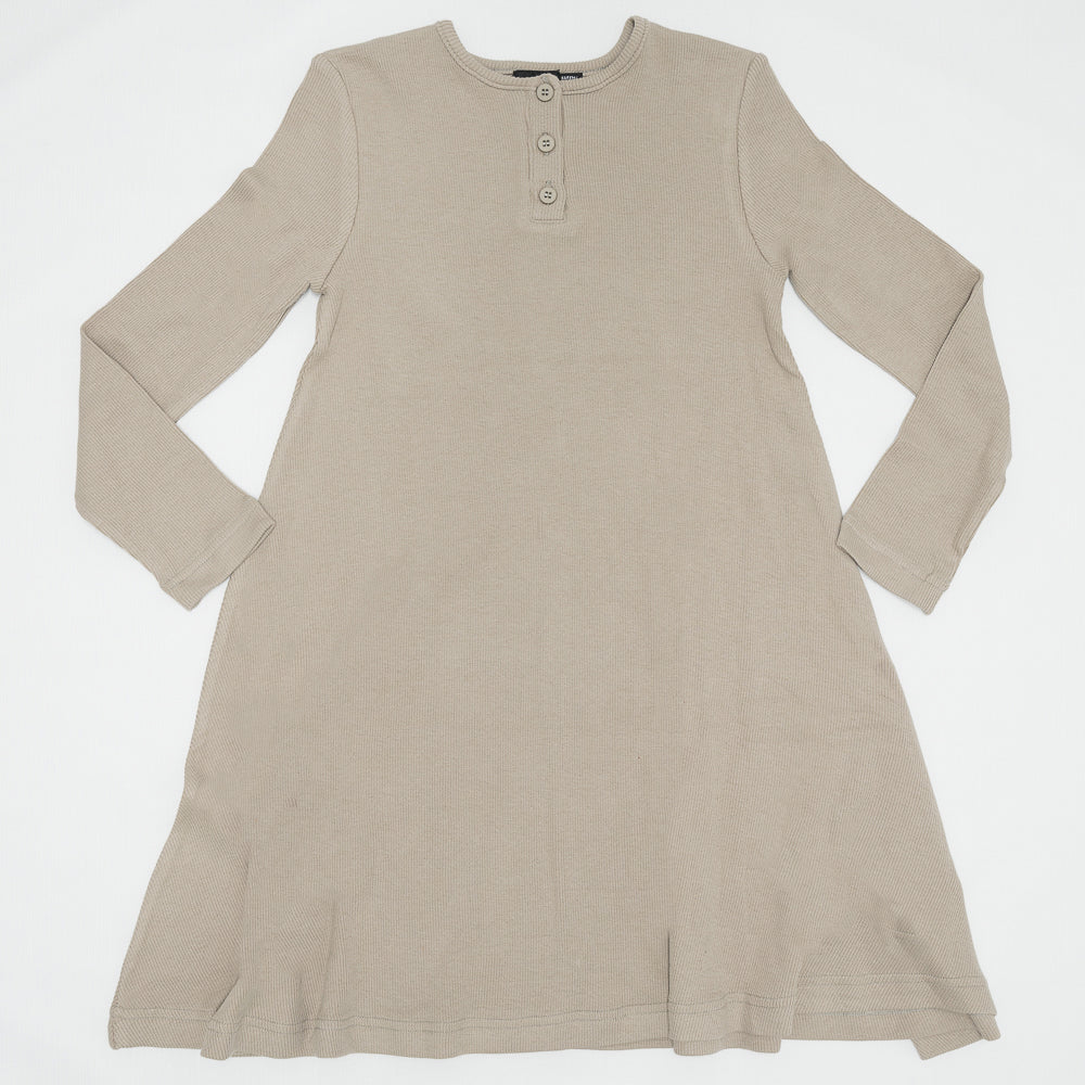 Basic Rib Dress in Sand Mix by Peek a boo