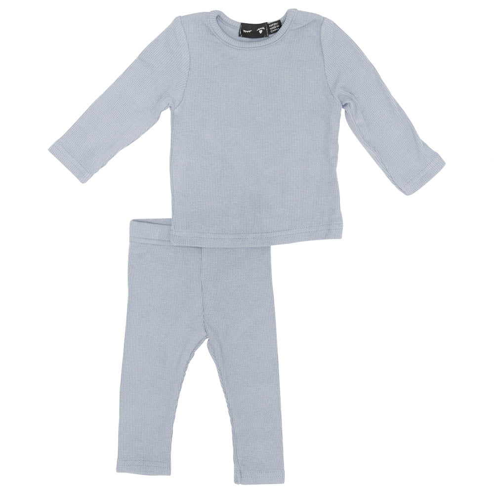 Basic Rib 2pc in Blue Grey by Peek a boo