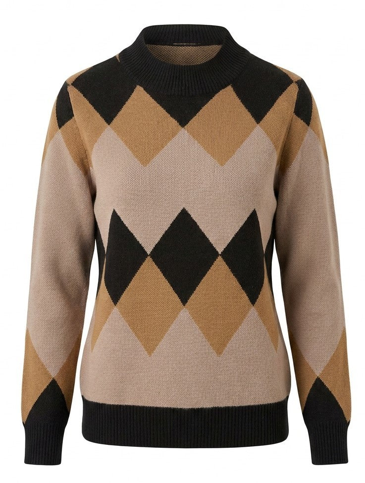 Argyle Combo Sweater Knit