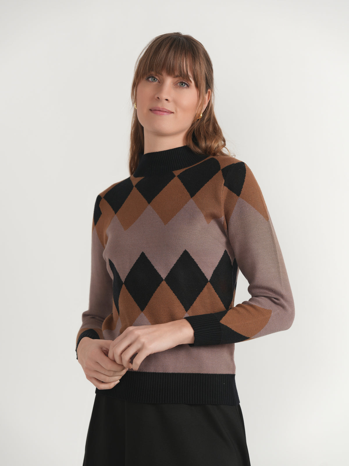 Argyle Combo Sweater Knit