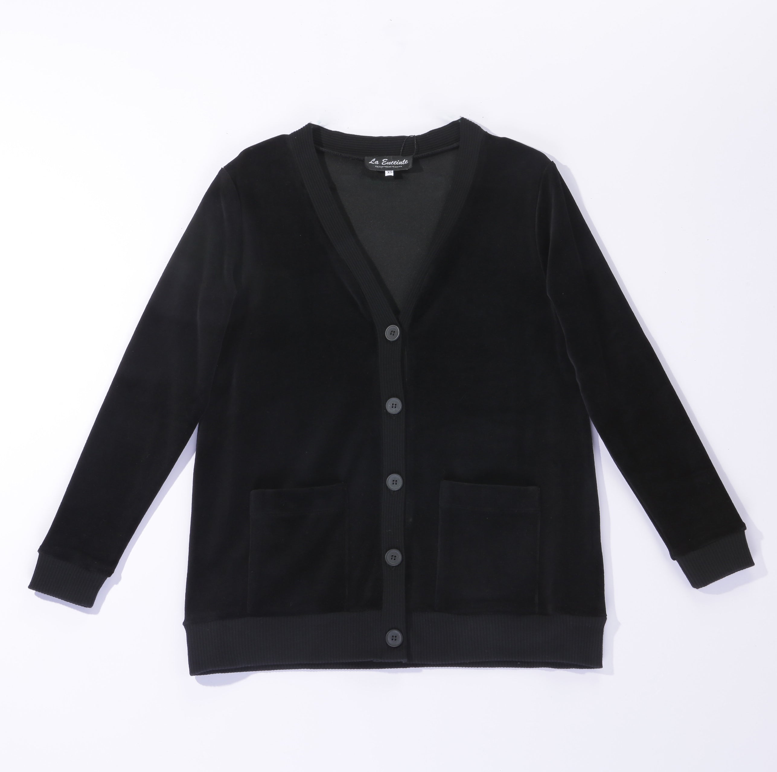 Maternity Velour Cardigan in by La Enceinte