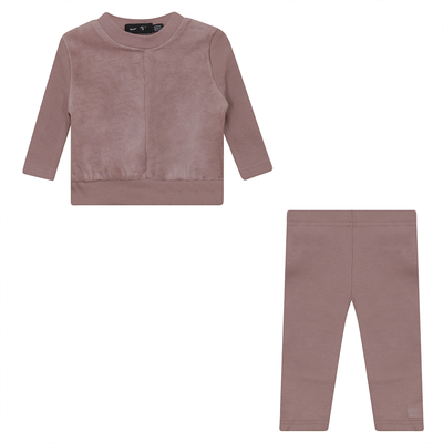 Velour And Rib Combo 2 PC Set Peek a boo 2 pc Boys Set Mauve / 6 Months - TheHushShop.com