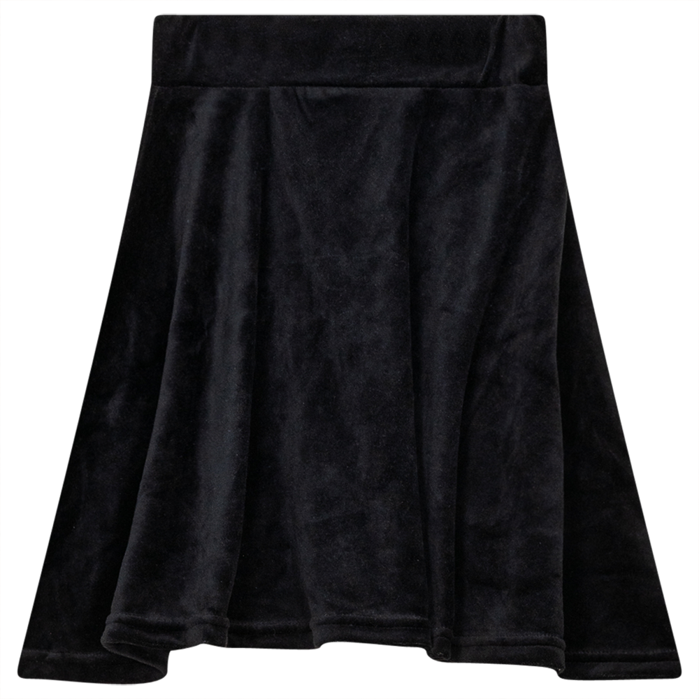 Velour Skirt in Black by Peek a boo