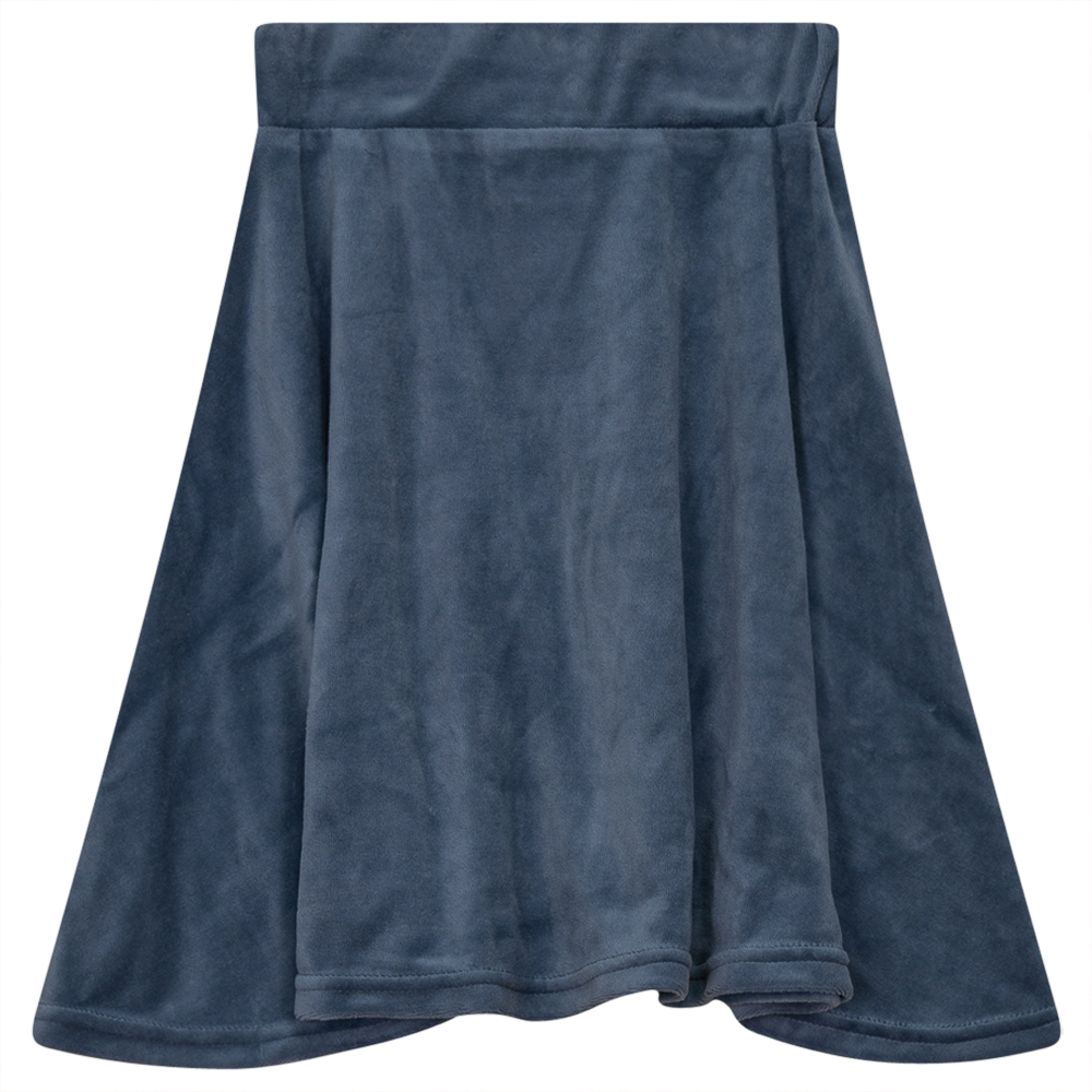 Velour Skirt in Blue Mirage by Peek a boo