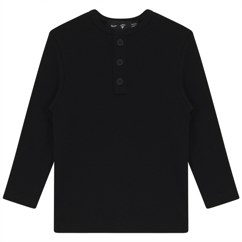 Rib Basic Henley Top in by Peek a boo