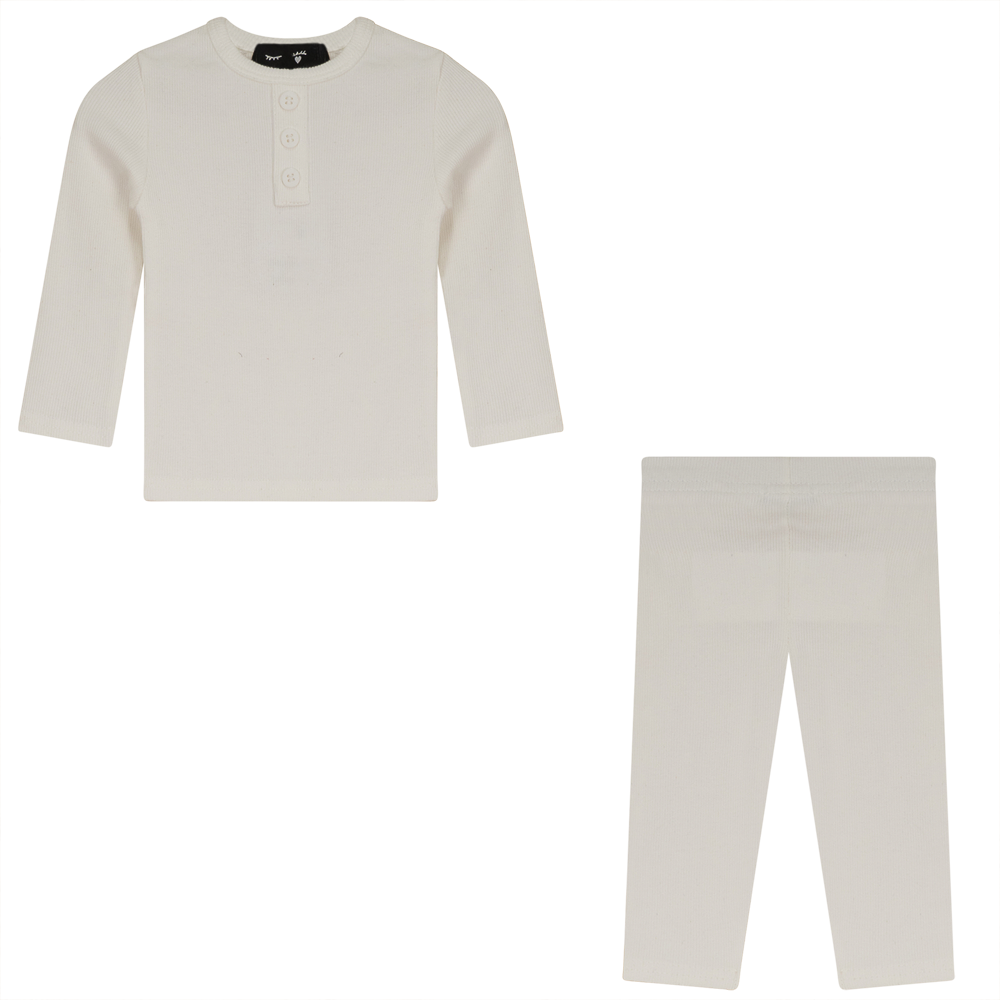 Rib 2 PC Set Off White 2 pc Boys Set by {{ product_vemdor}}