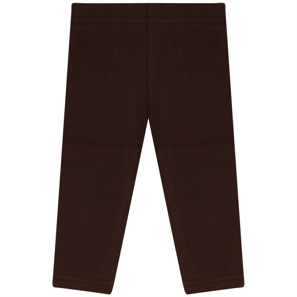 Rib Basic Henley leggings in Chocolate by Peek a boo