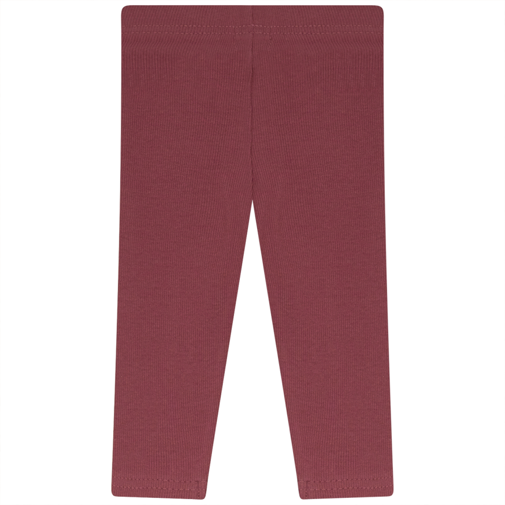 Rib Basic Henley leggings in Mauvewood by Peek a boo
