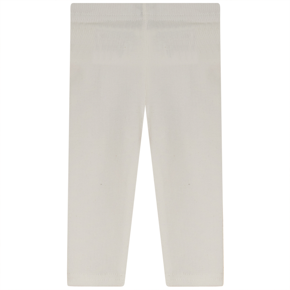 Rib Basic Henley leggings in Off White by Peek a boo