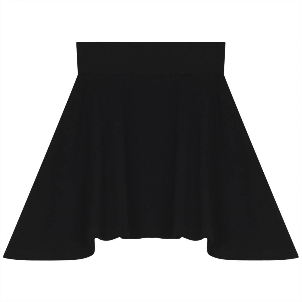 Rib Basic Henley Skirt in Black by Peek a boo