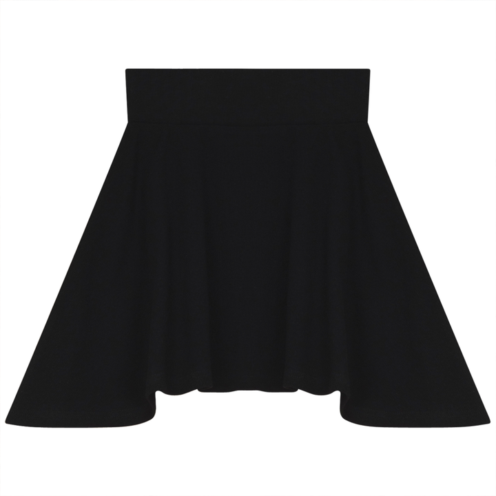 Rib Basic Henley Skirt Black Girls Skirt by {{ product_vemdor}}