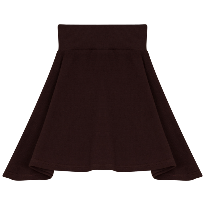 Rib Basic Henley Skirt Chocolate Girls Skirt by {{ product_vemdor}}