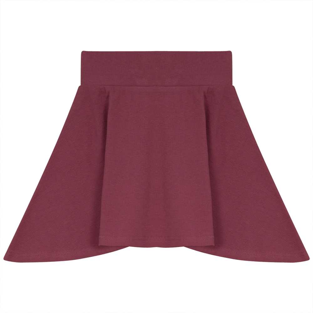 Rib Basic Henley Skirt in Mauvewood by Peek a boo