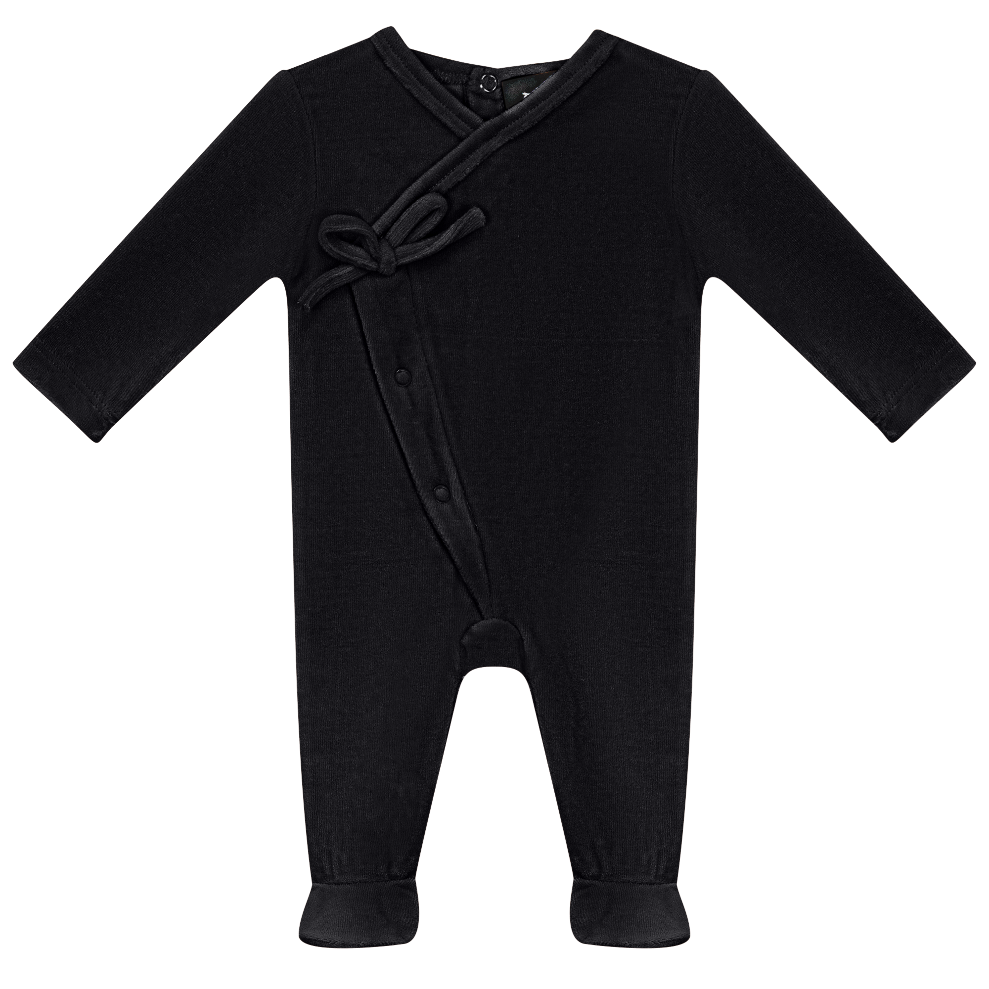 Fake Wrap Onesie in Black by Peek a boo