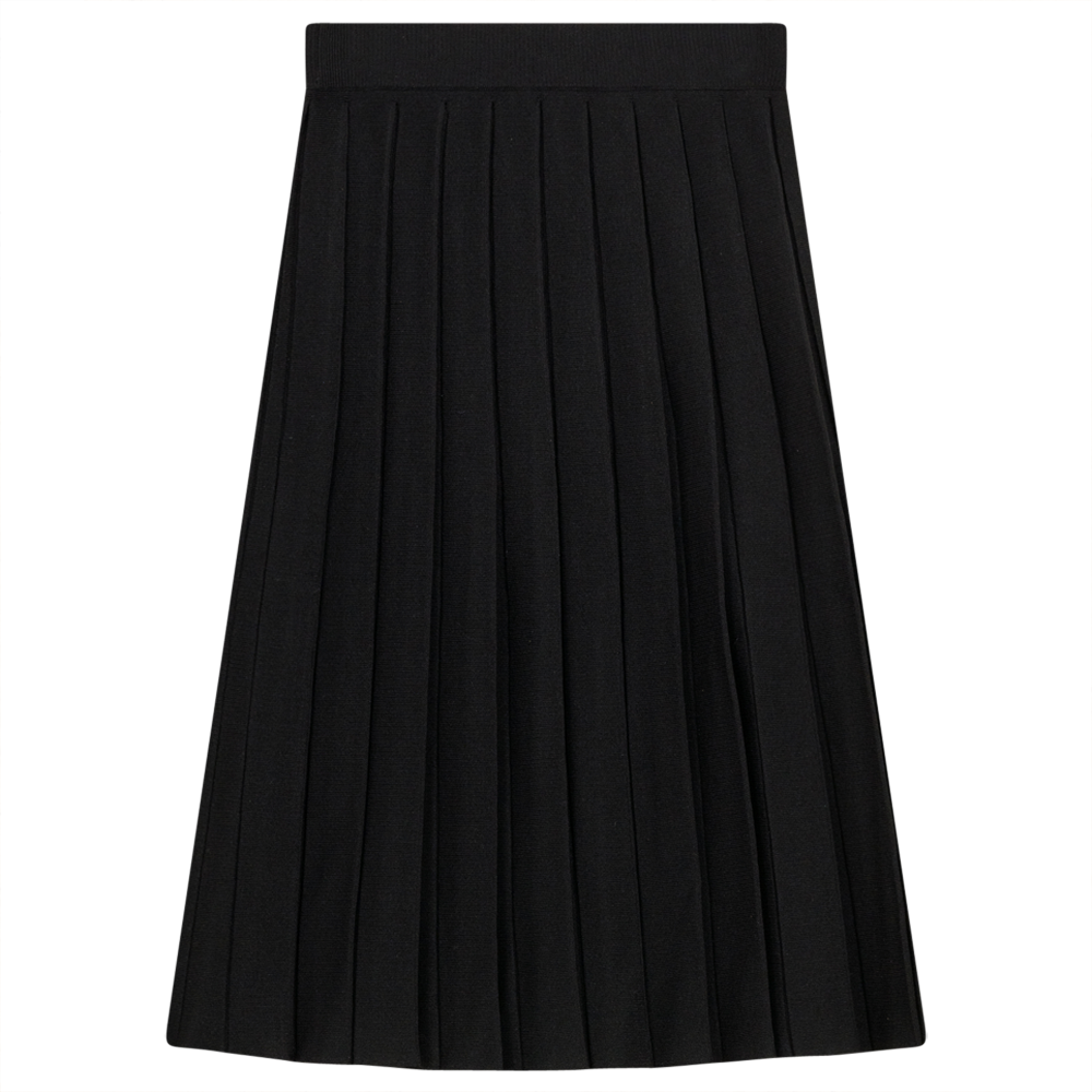 Pleated Knit Maxi Skirt in by Vivid
