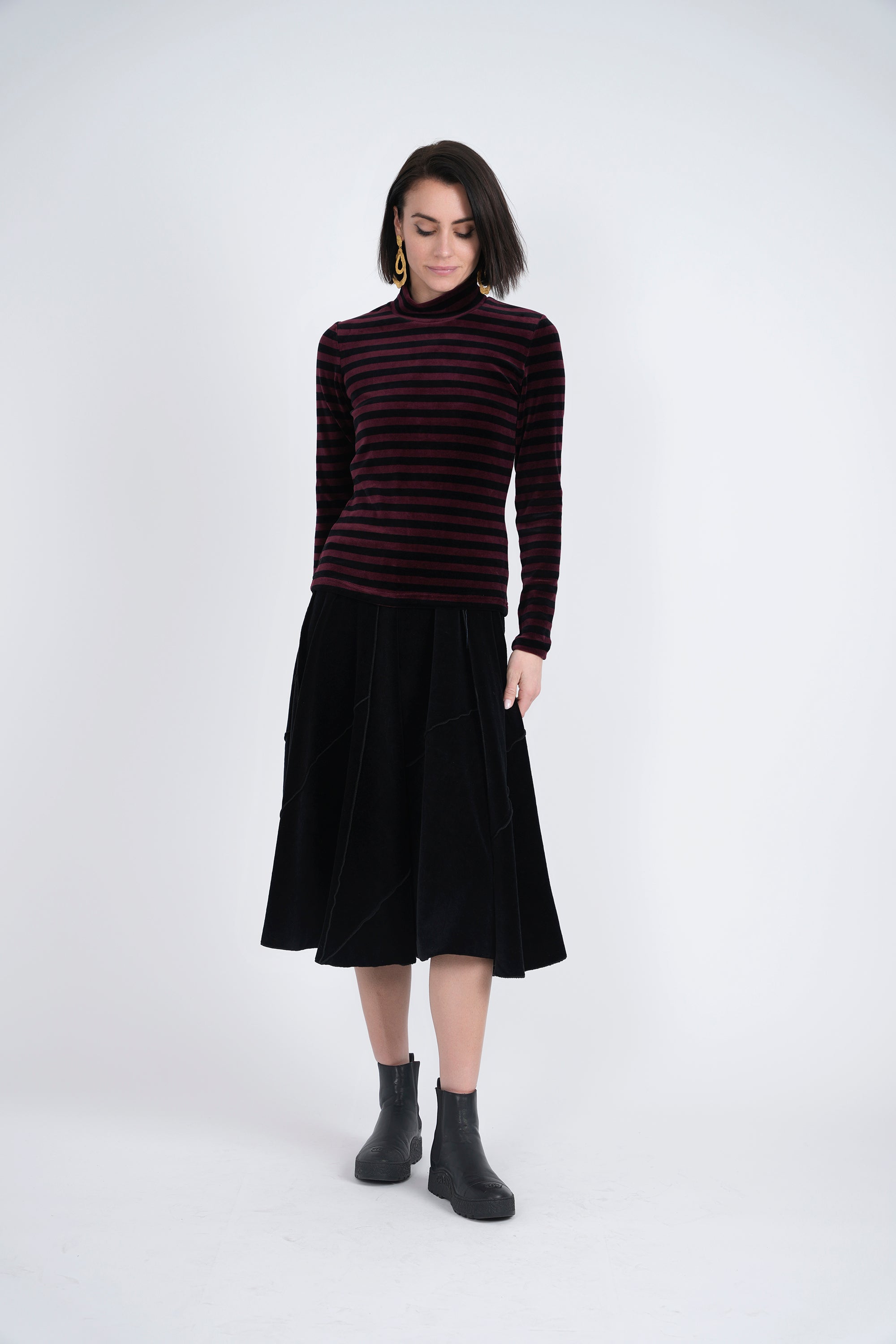 Stripped Velour Vest in by 24/7