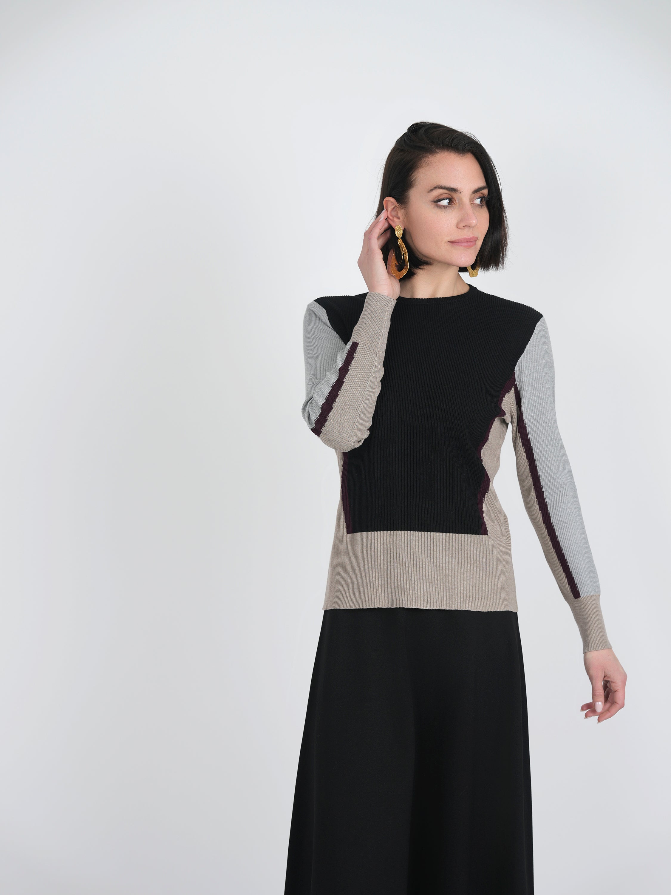 Color Blocked Sweater in by Birch