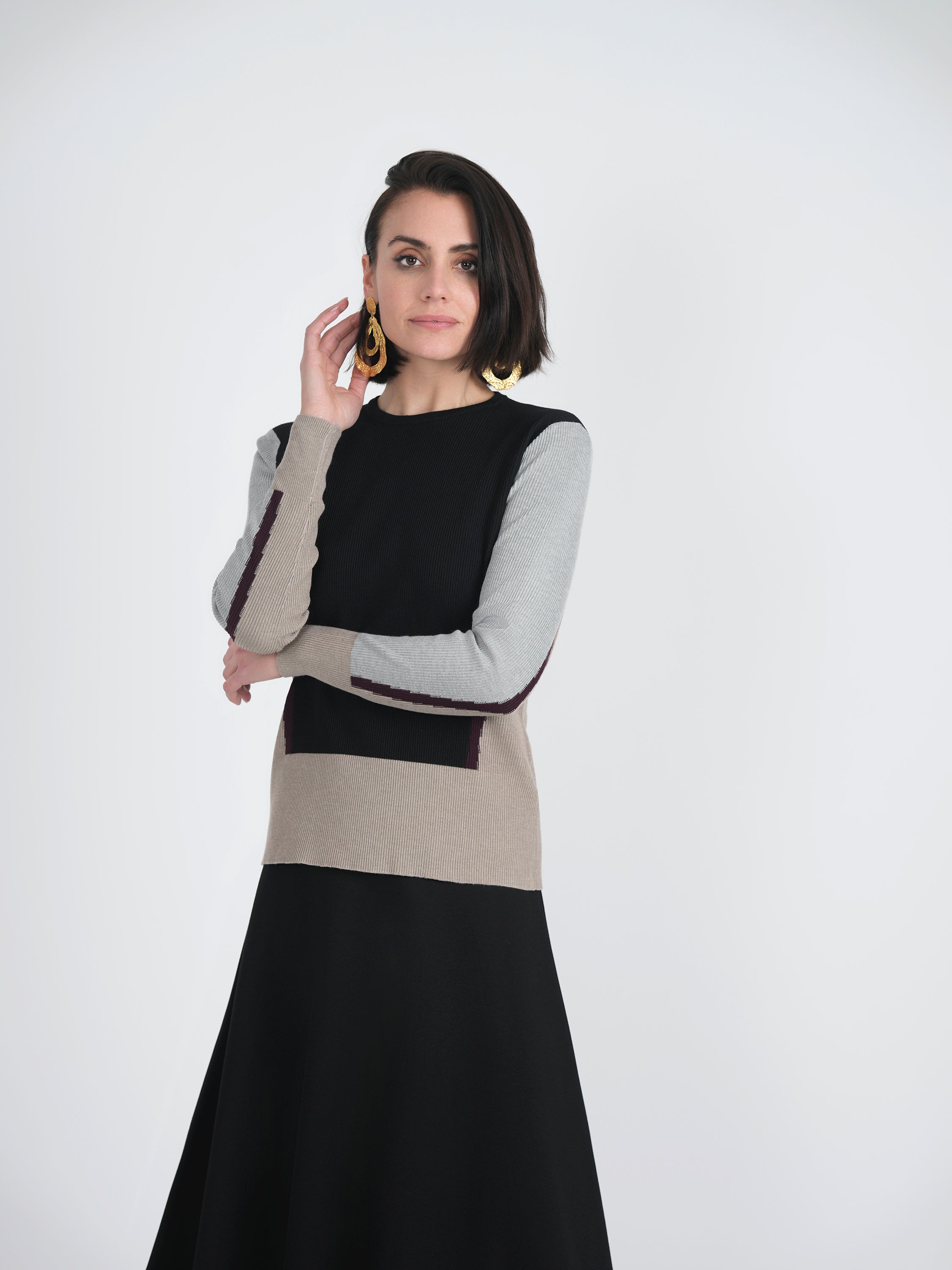 Color Blocked Sweater in by Birch