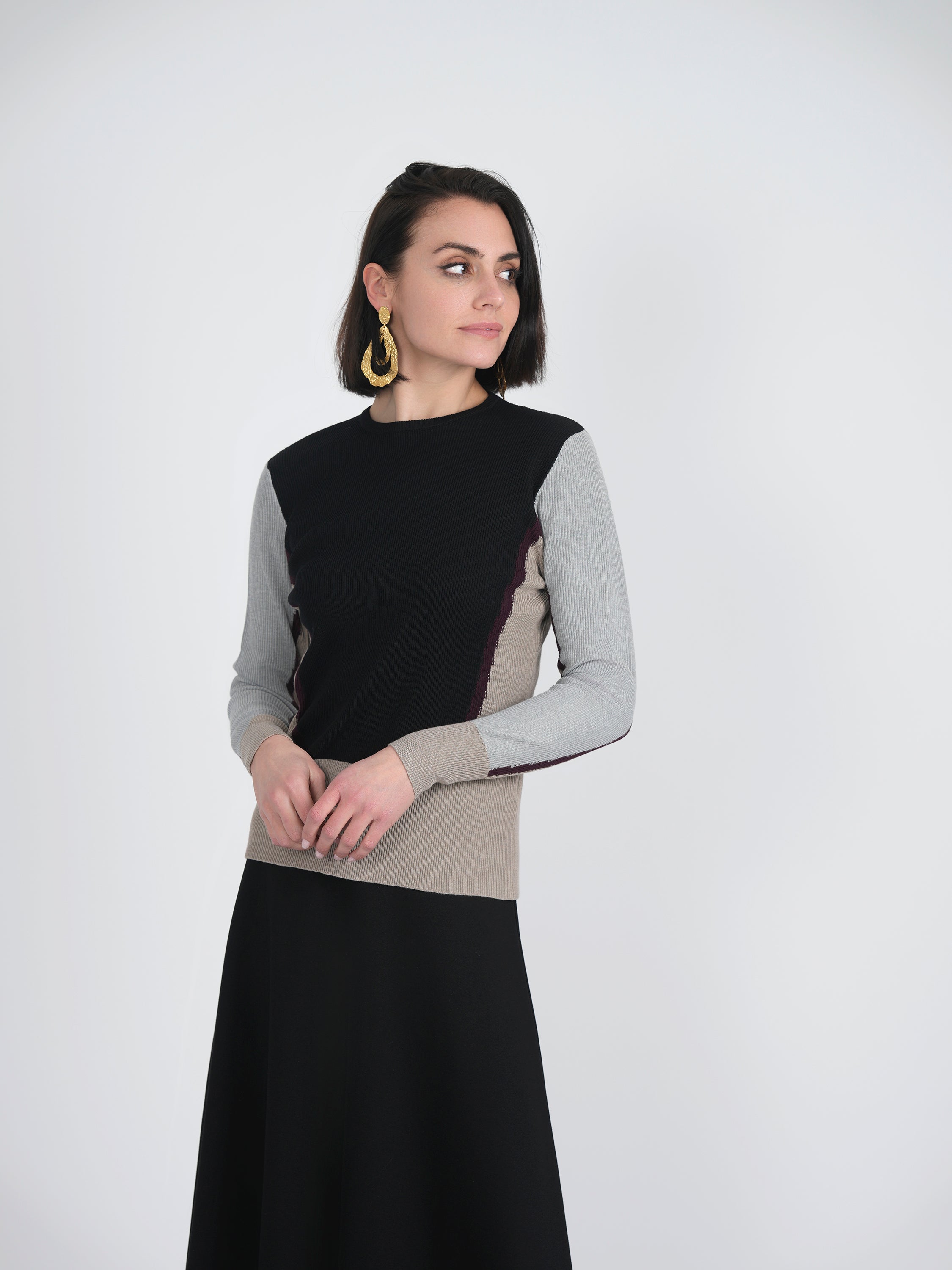 Color Blocked Sweater in by Birch