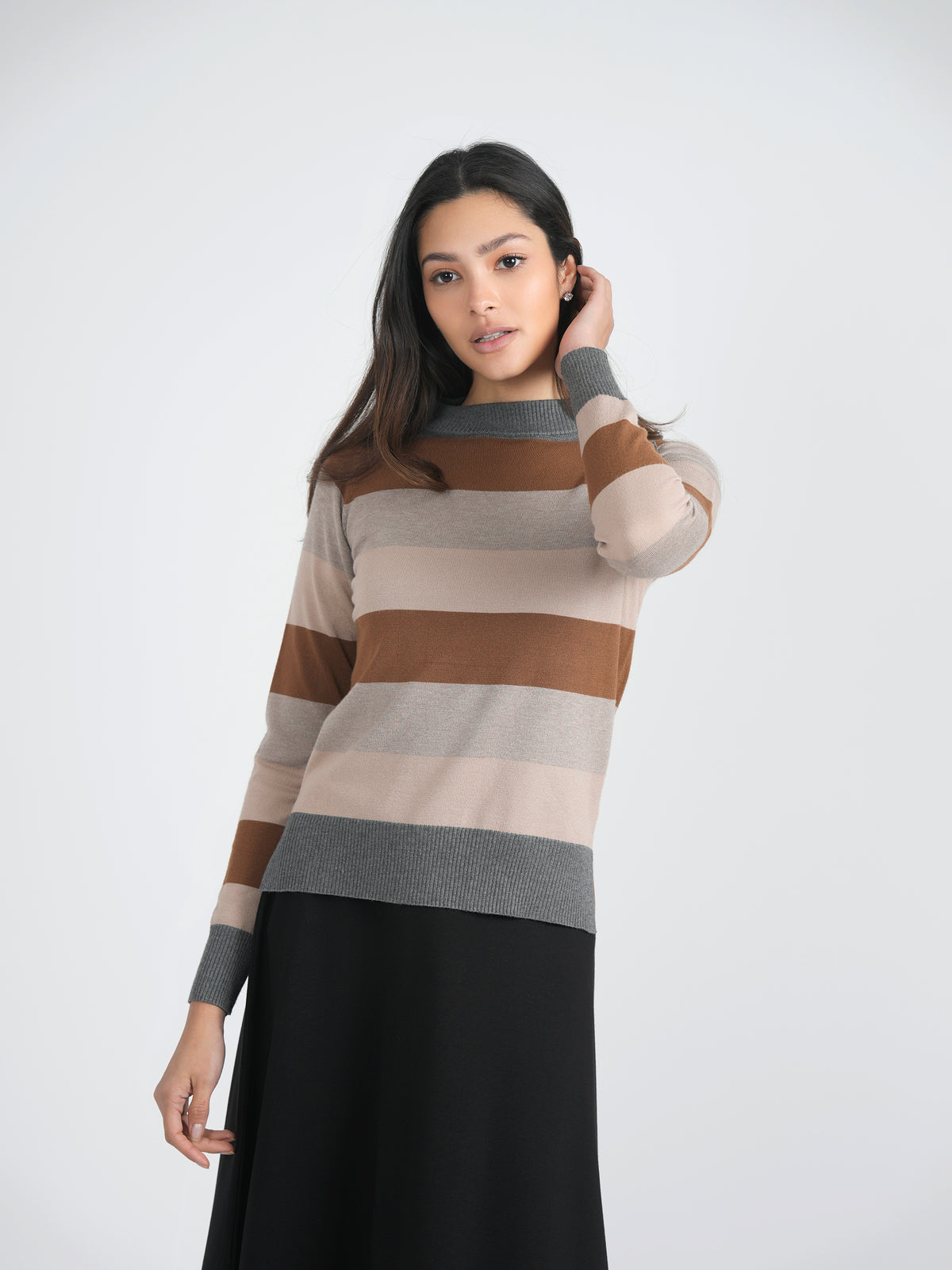 Stripped Knit Sweater in by Diciannove