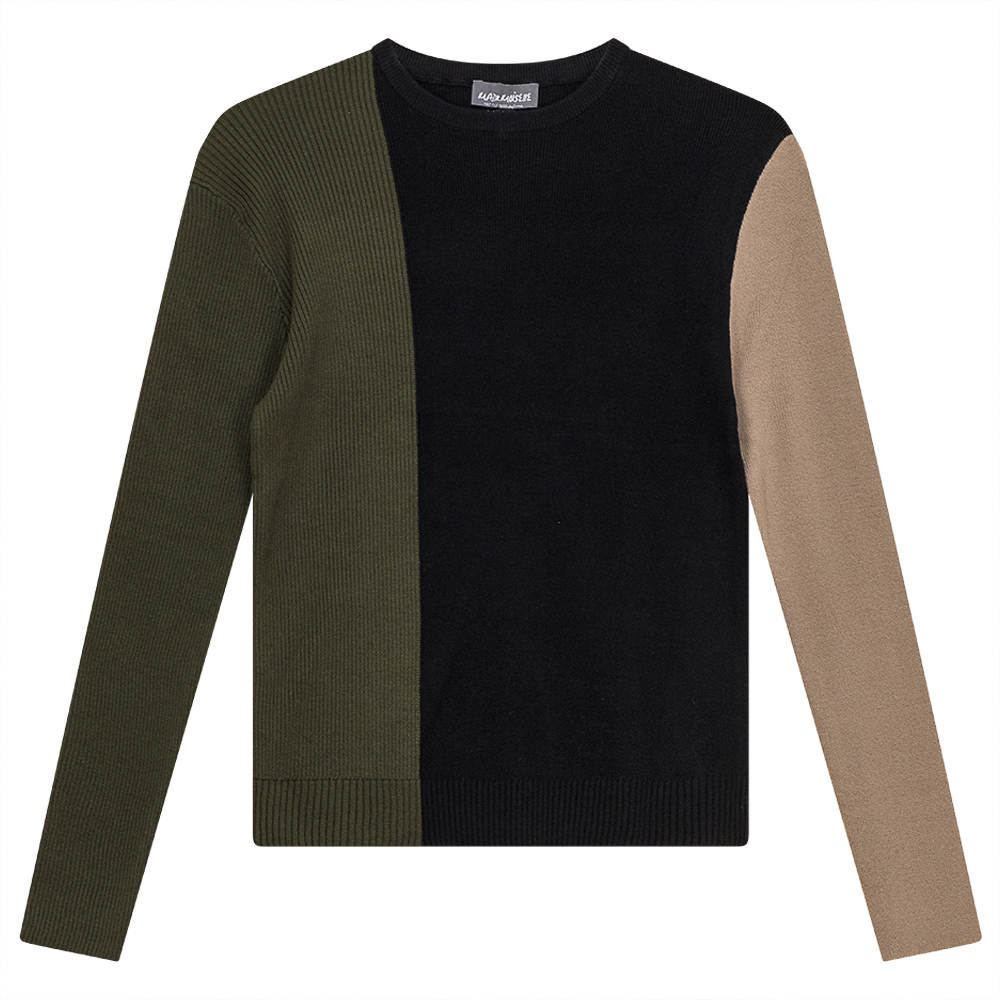 Color Blocked Rib Combo Sweater in by Mademoiselle