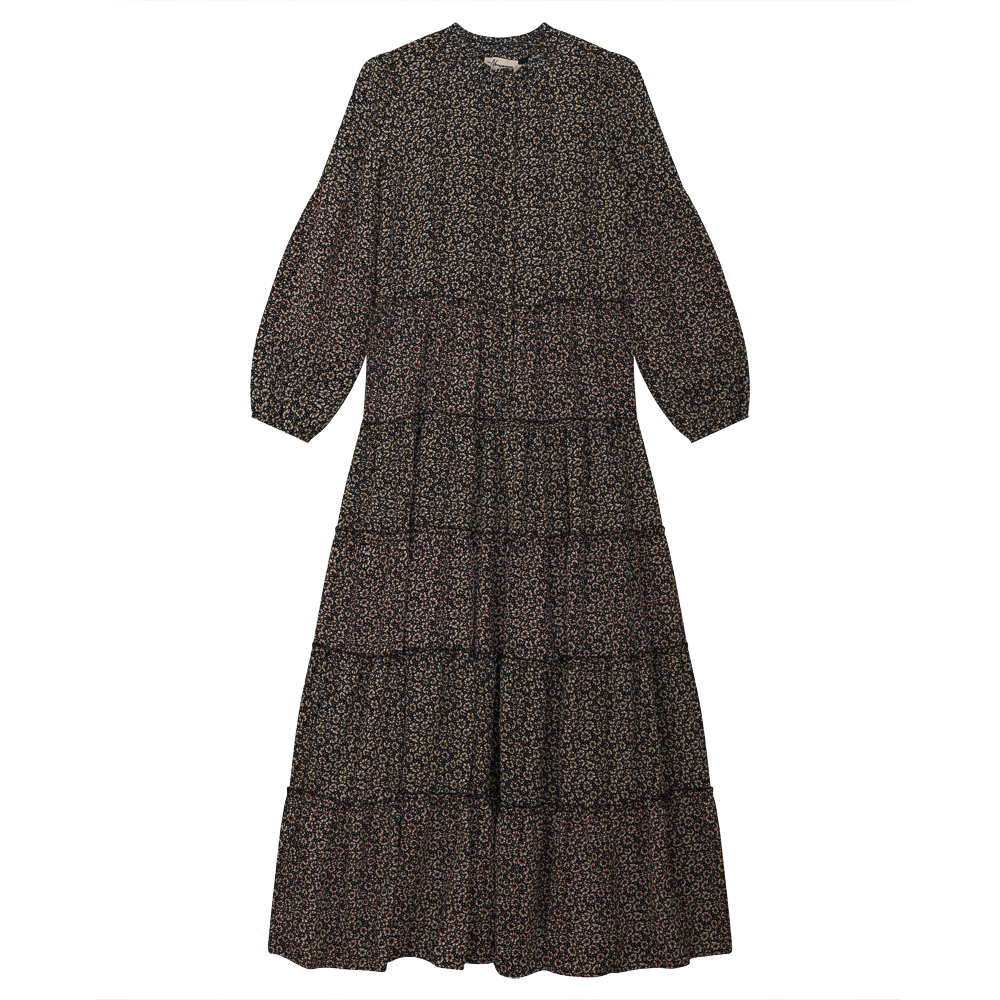 Two Tone Floral Maxi Dress in by The Norway Club