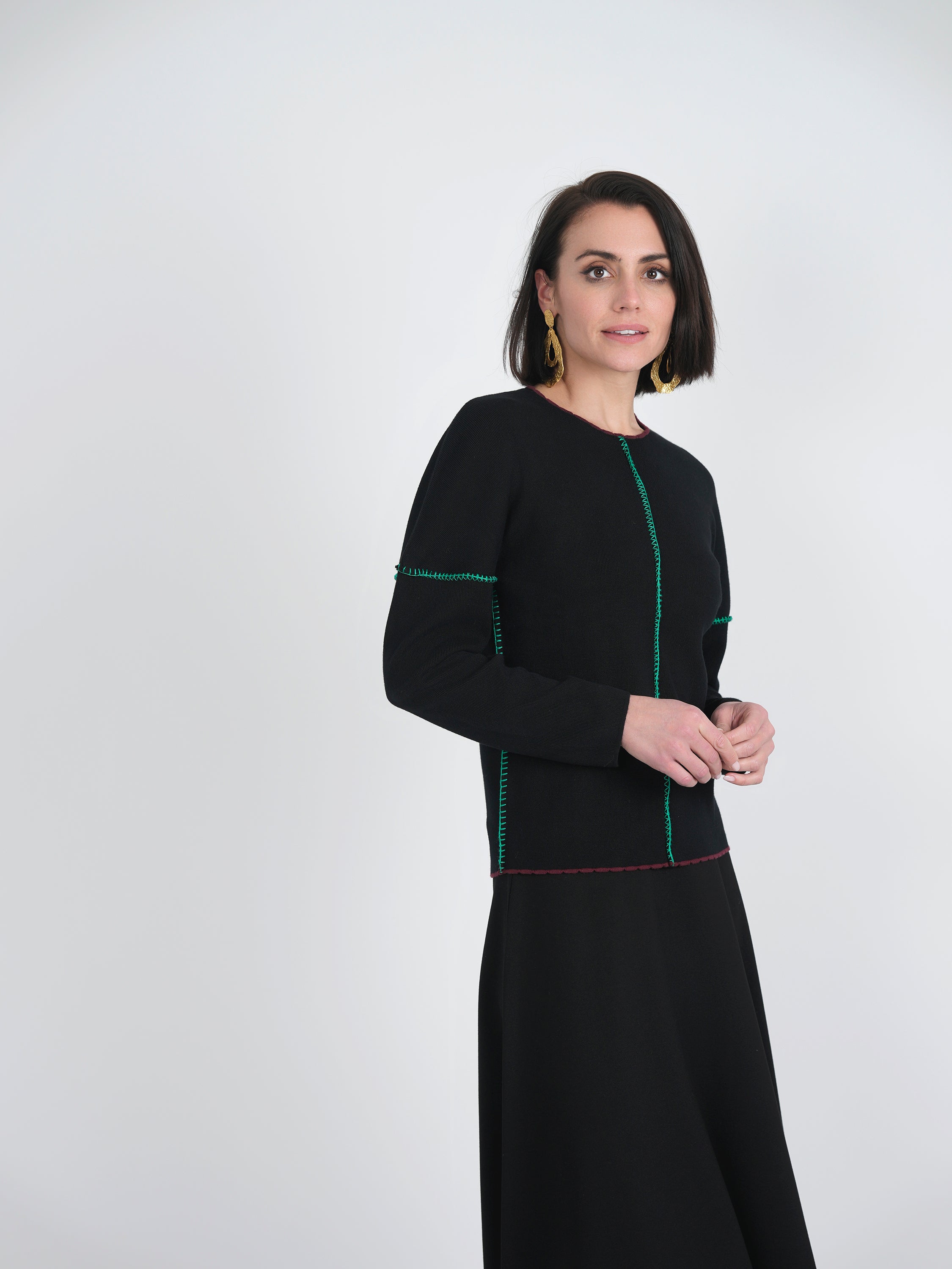 Contrast Piping Sweater in by BuHu