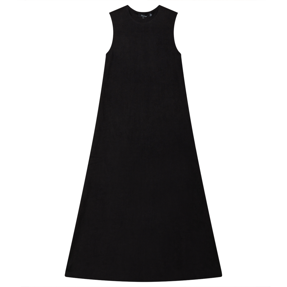 Ladies Suede Maxi Jumper Black Ladies Dress by {{ product_vemdor}}