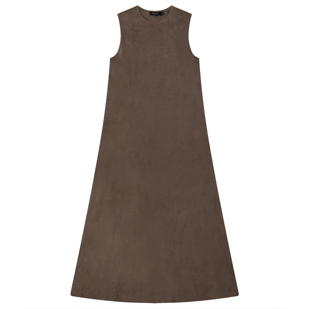 Ladies Suede Maxi Jumper in Mocha by MiuMax